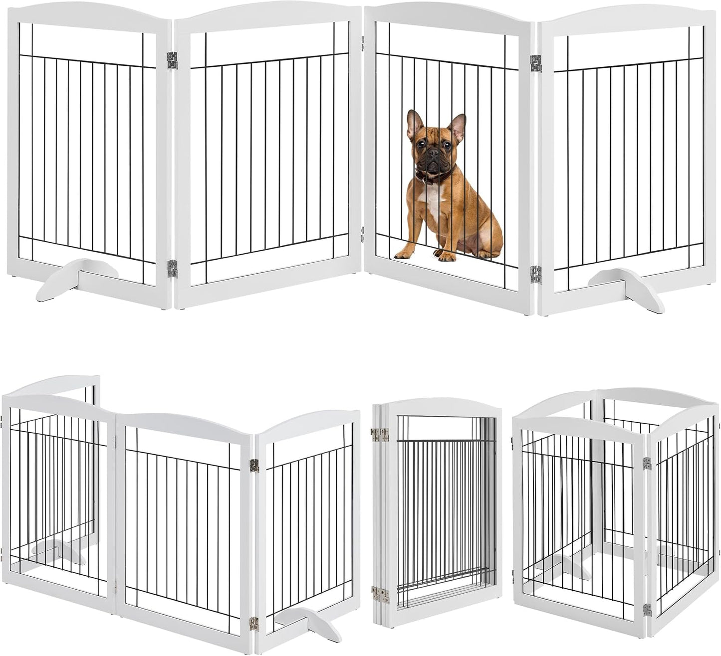 Yaheetech 32-inch Tall Dog Gate for Indoor Safety and Style