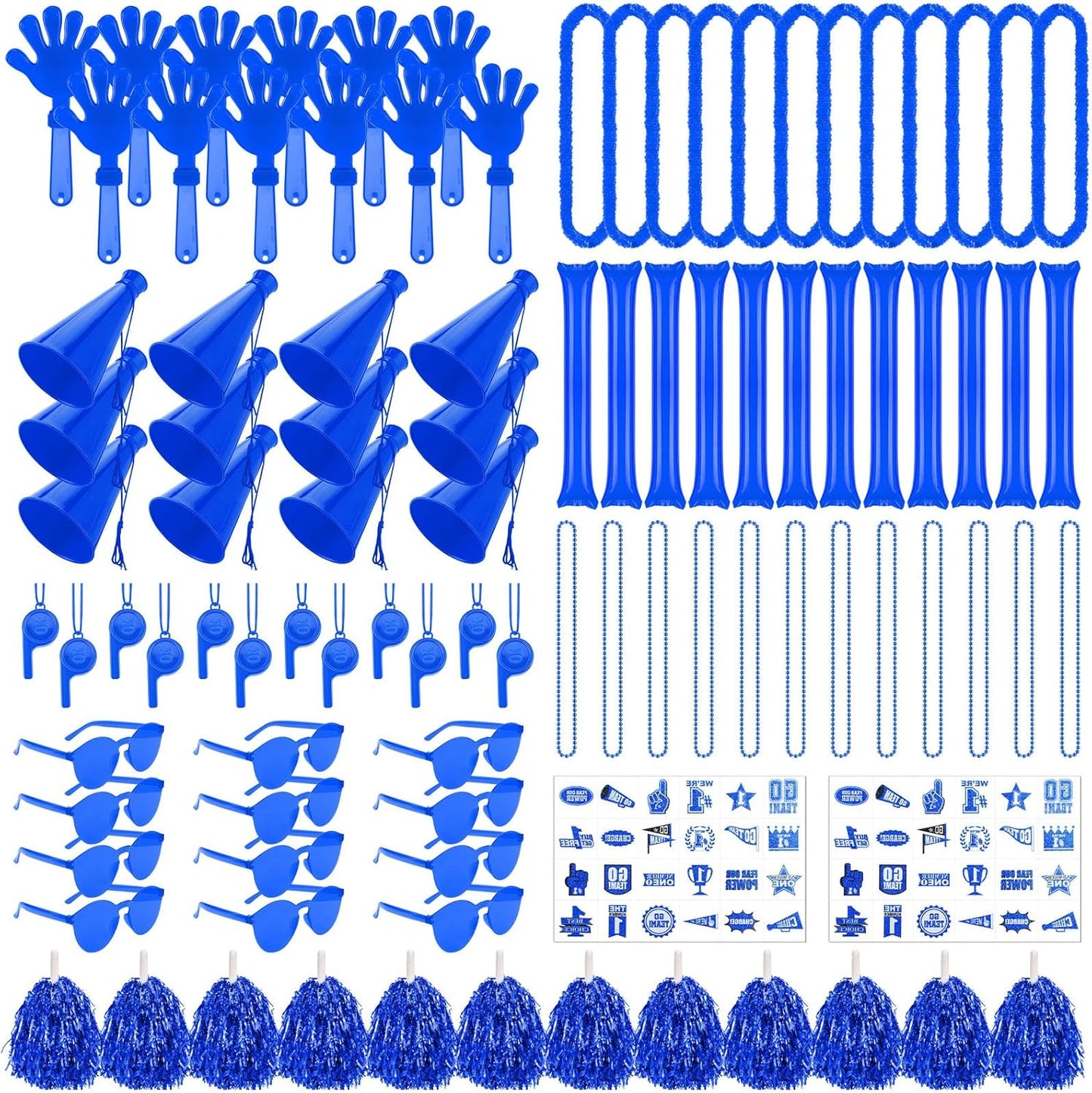 Soulchen 360 Pcs Blue Team Spirit Accessories for Events