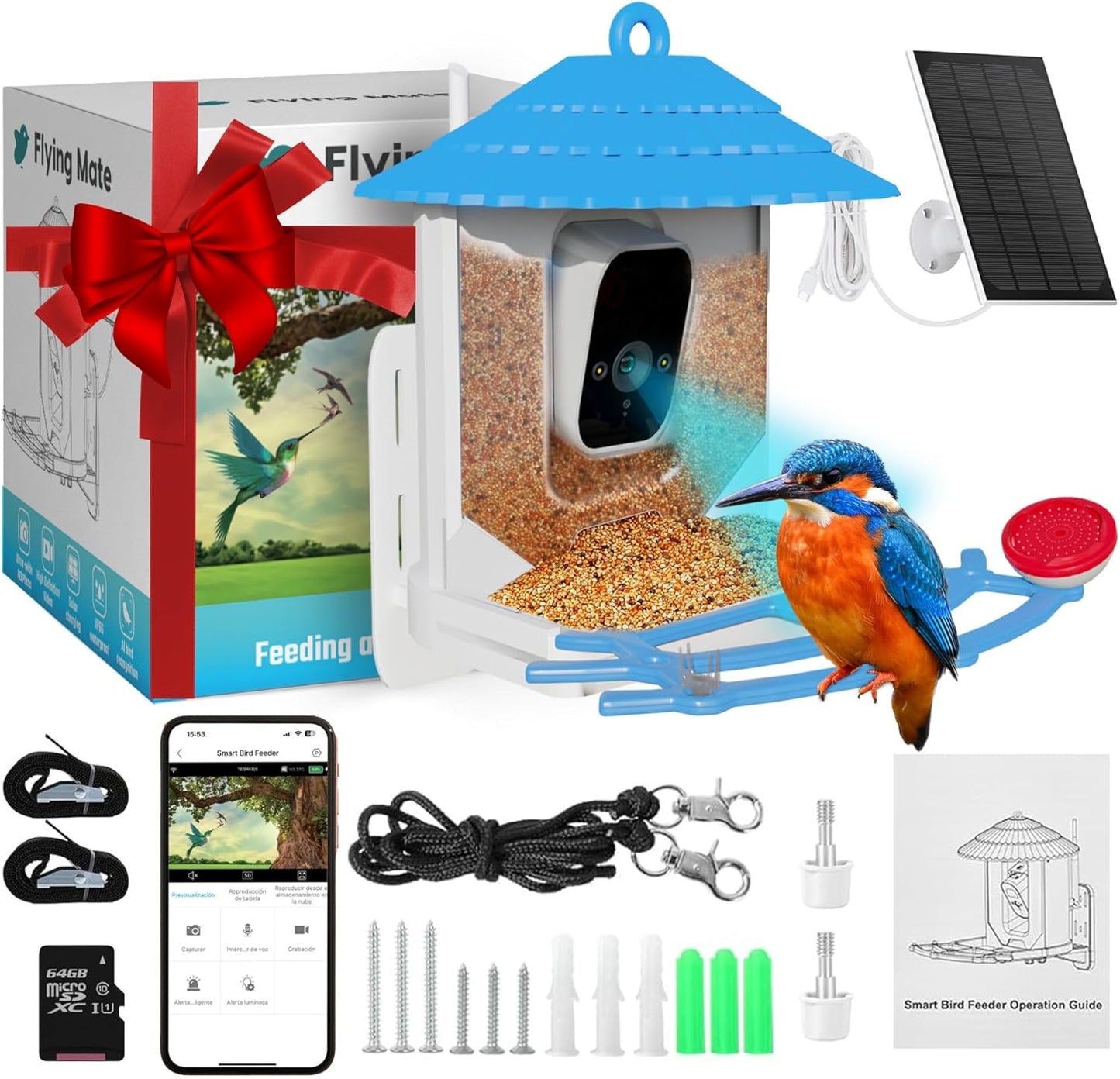 1080P HD Smart Bird Feeder Camera - Beautiful Close-ups!
