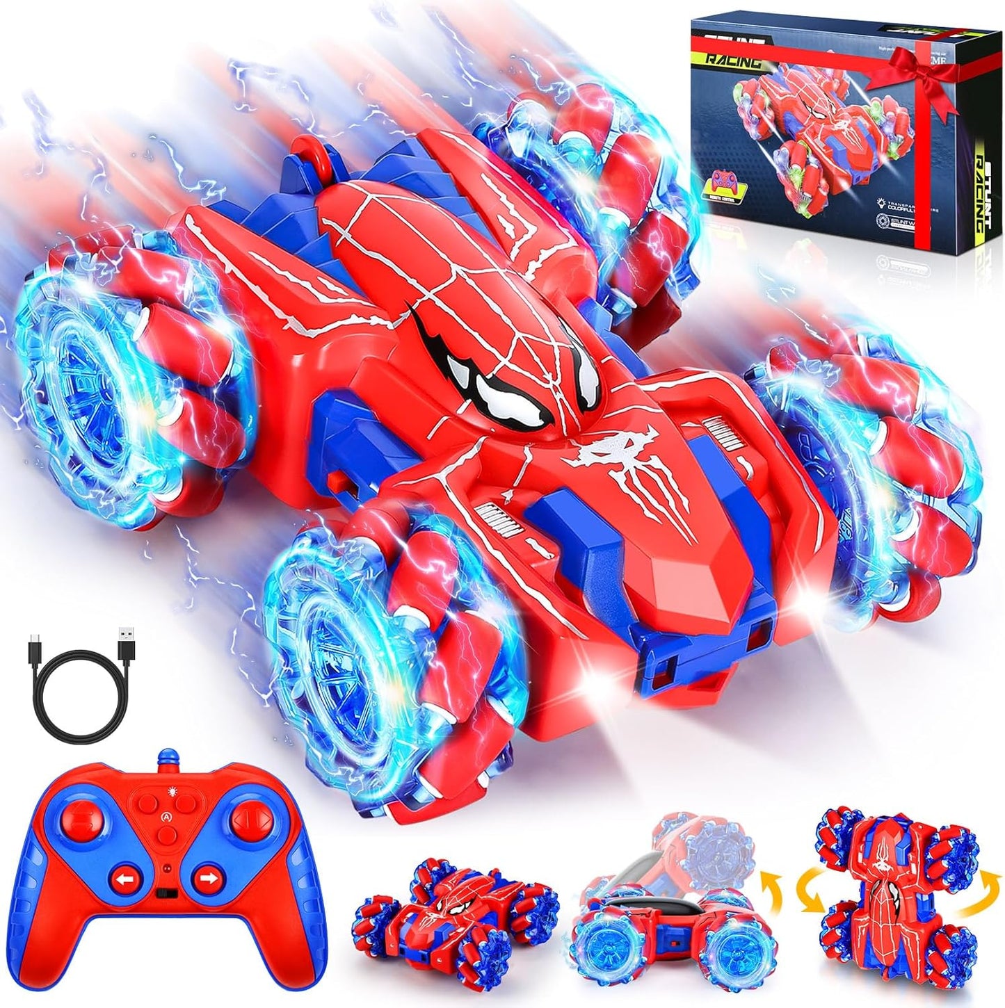 360 Rotating Double-Sided RC Stunt Car - Rechargeable & Off-Road Fun!