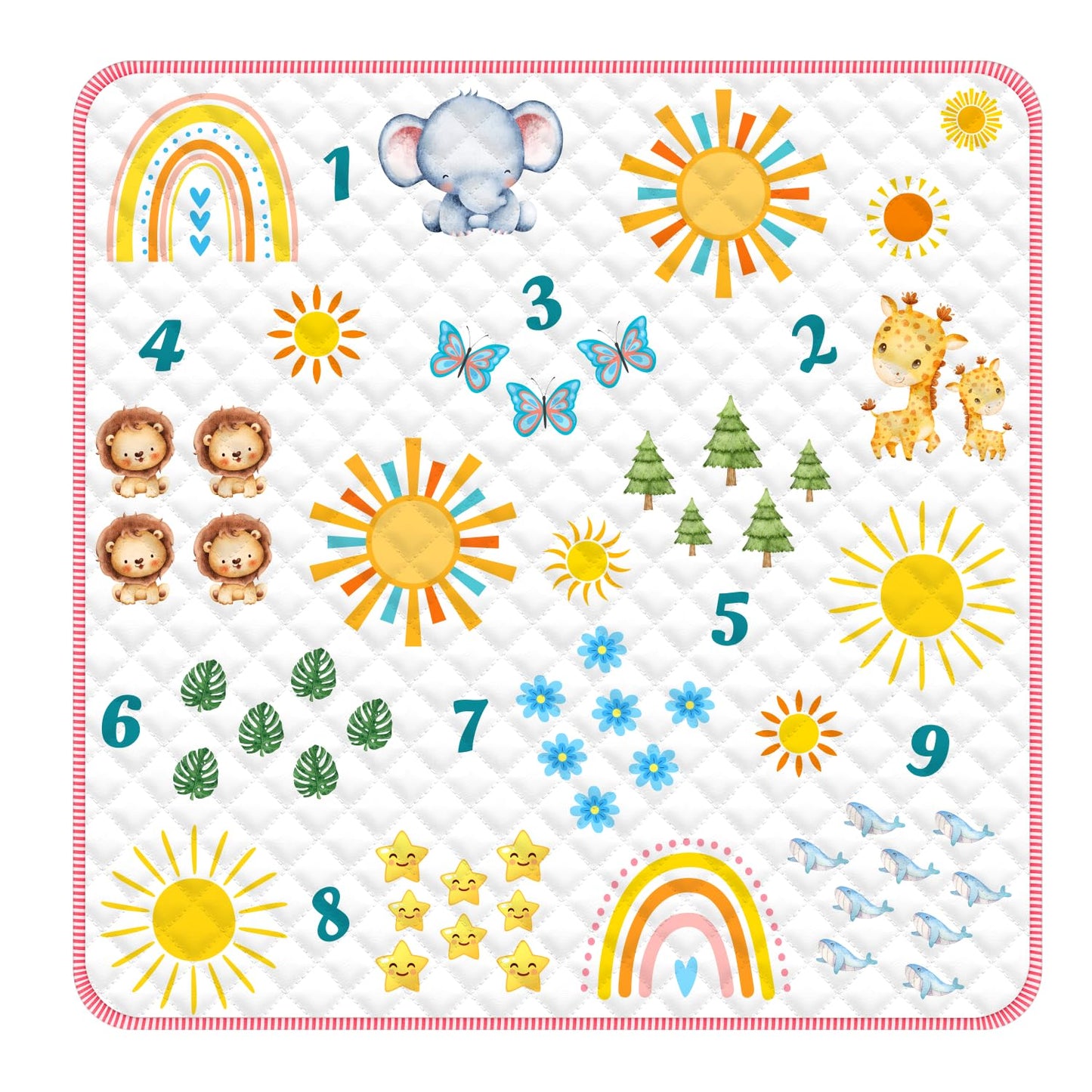 Soft 71x59 Baby Play Mat for 6-12 Months, Foldable