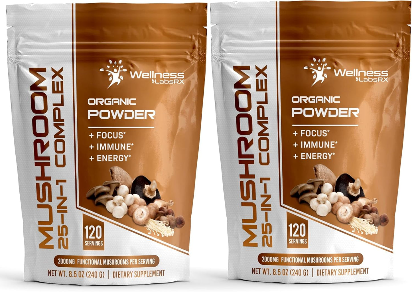 25 in 1 Mushroom Powder Supplement for Immune and Cognitive Health