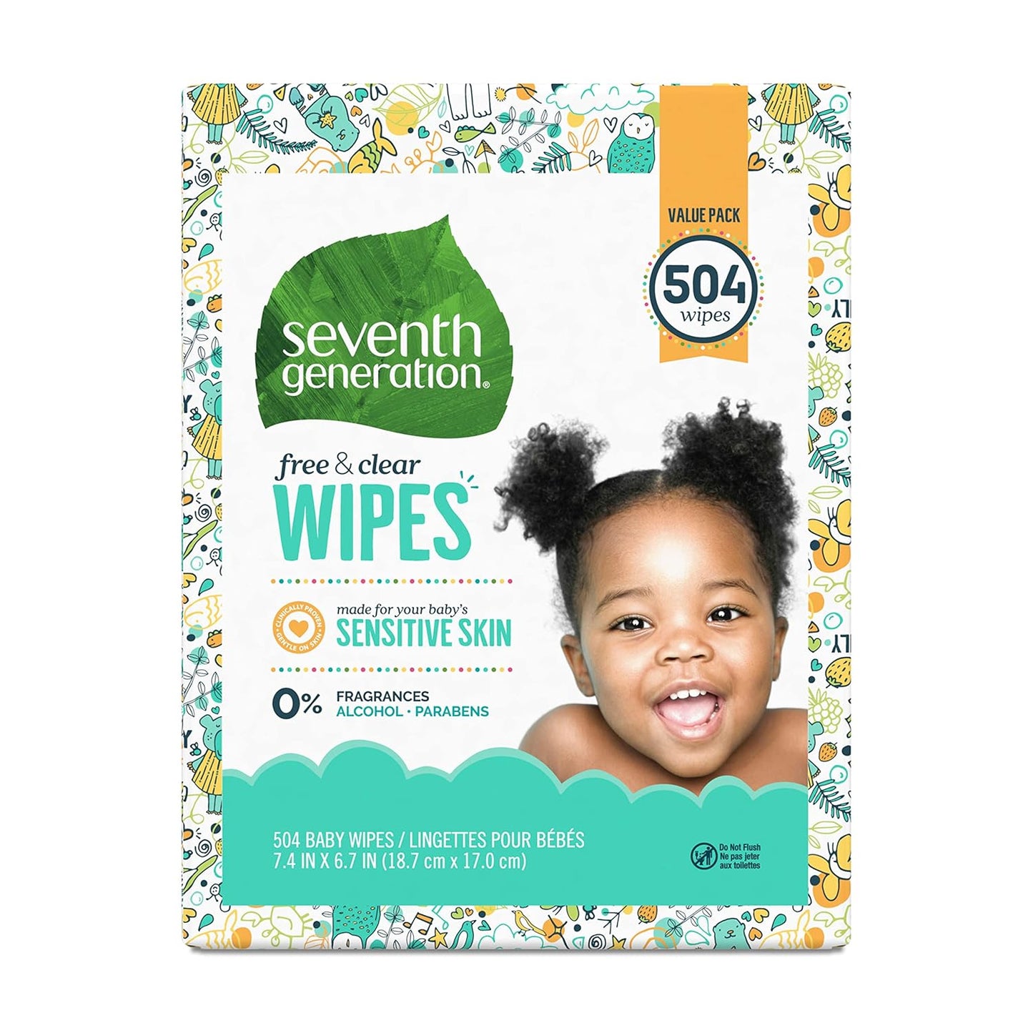 Sensitive Protection Baby Wipes 504ct Snap Seal