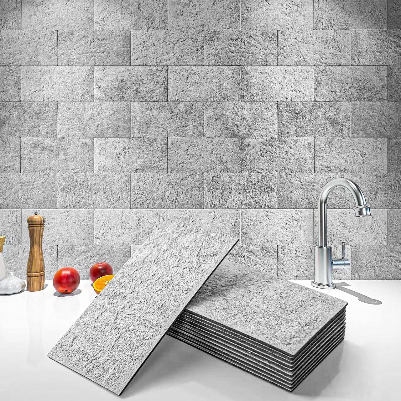 Art3d 102-Piece Peel and Stick Subway Tile for Kitchen and Bath