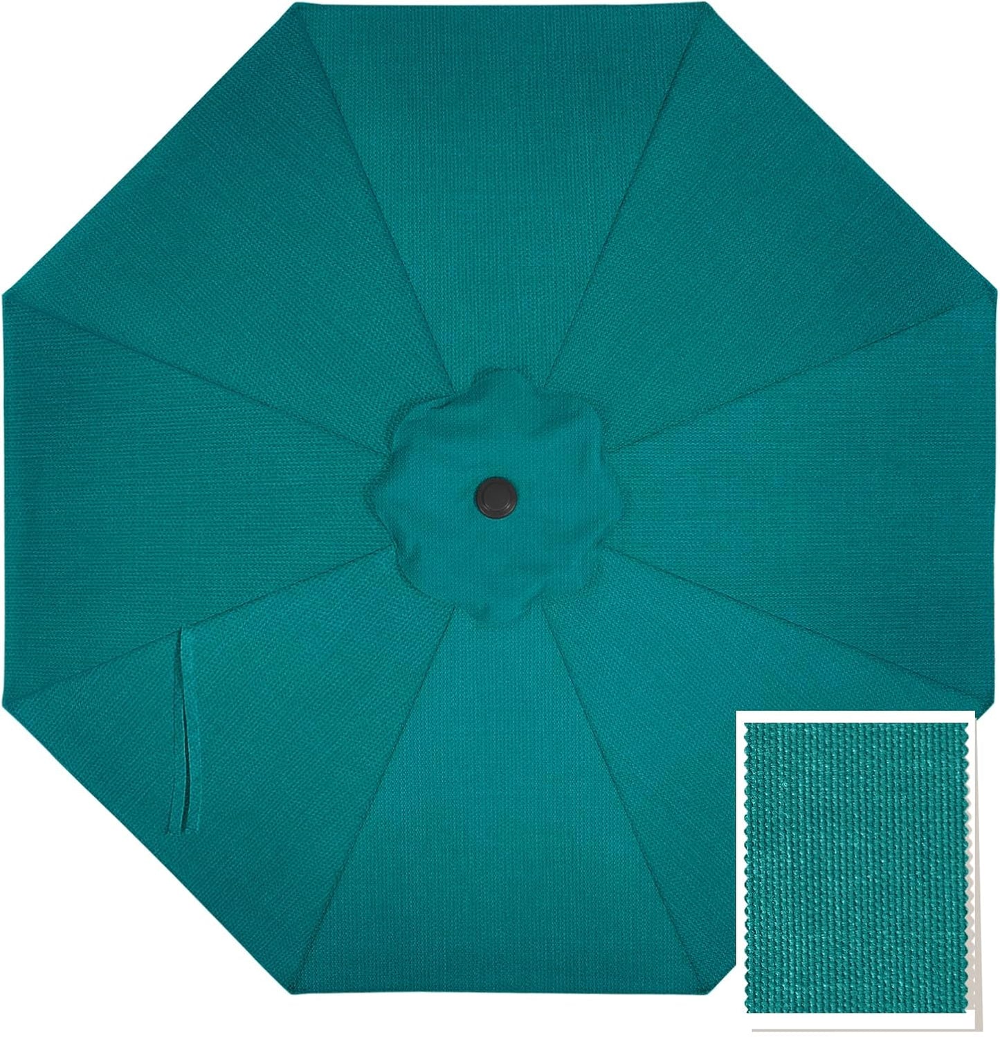 MASTERCANOPY 9FT Patio Umbrella Replacement Canopy in Teal