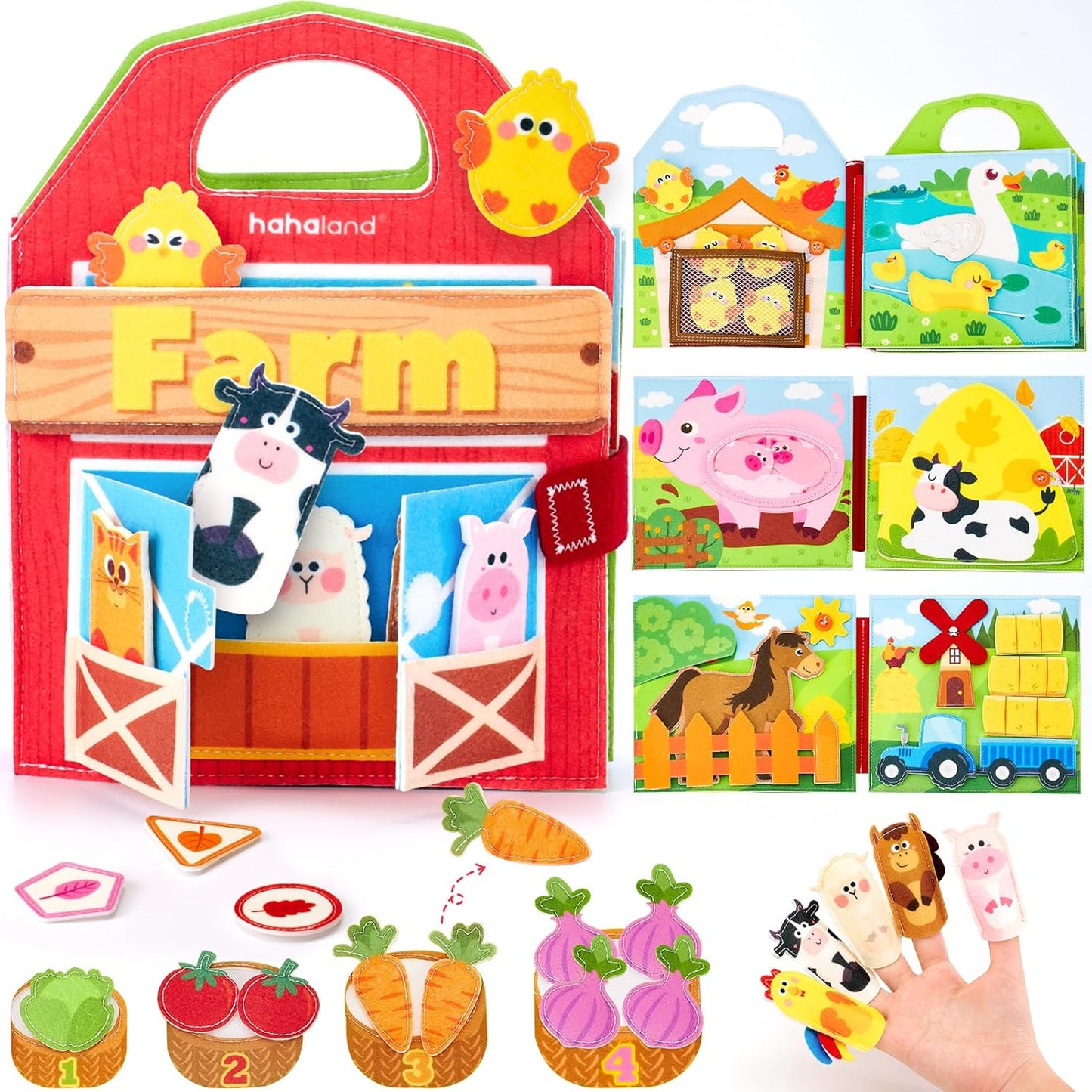 Montessori Farm Animals Toddler Busy Book