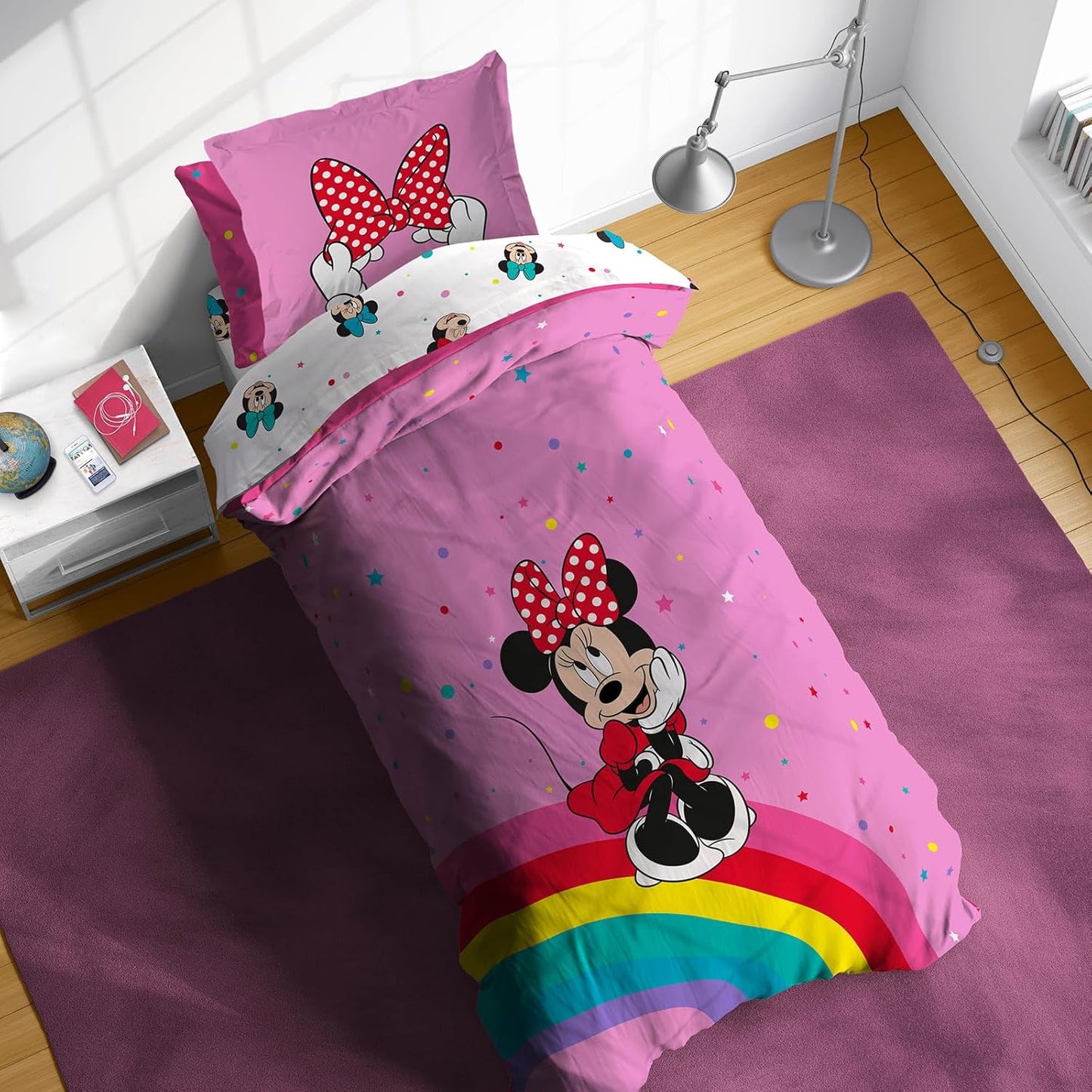 Minnie Mouse Twin Comforter Set - 5 Piece Kids Bedding Set
