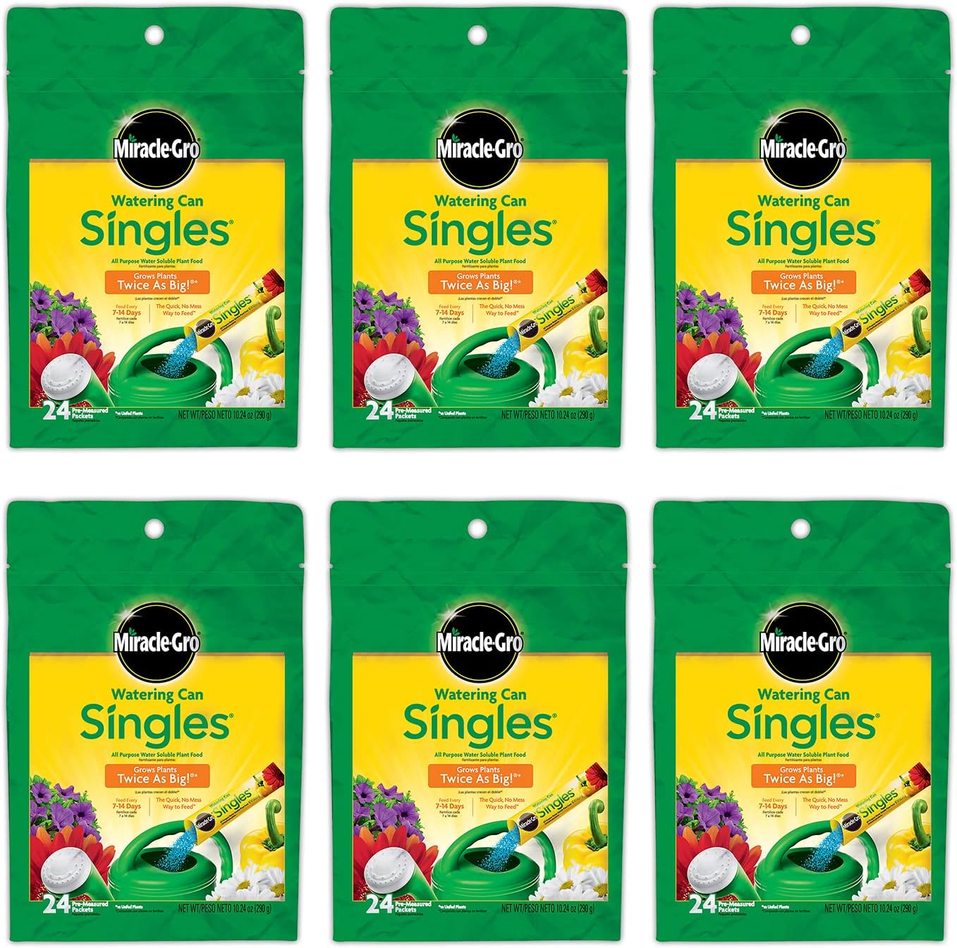Miracle-Gro Watering Can Singles for Easy Plant Feeding