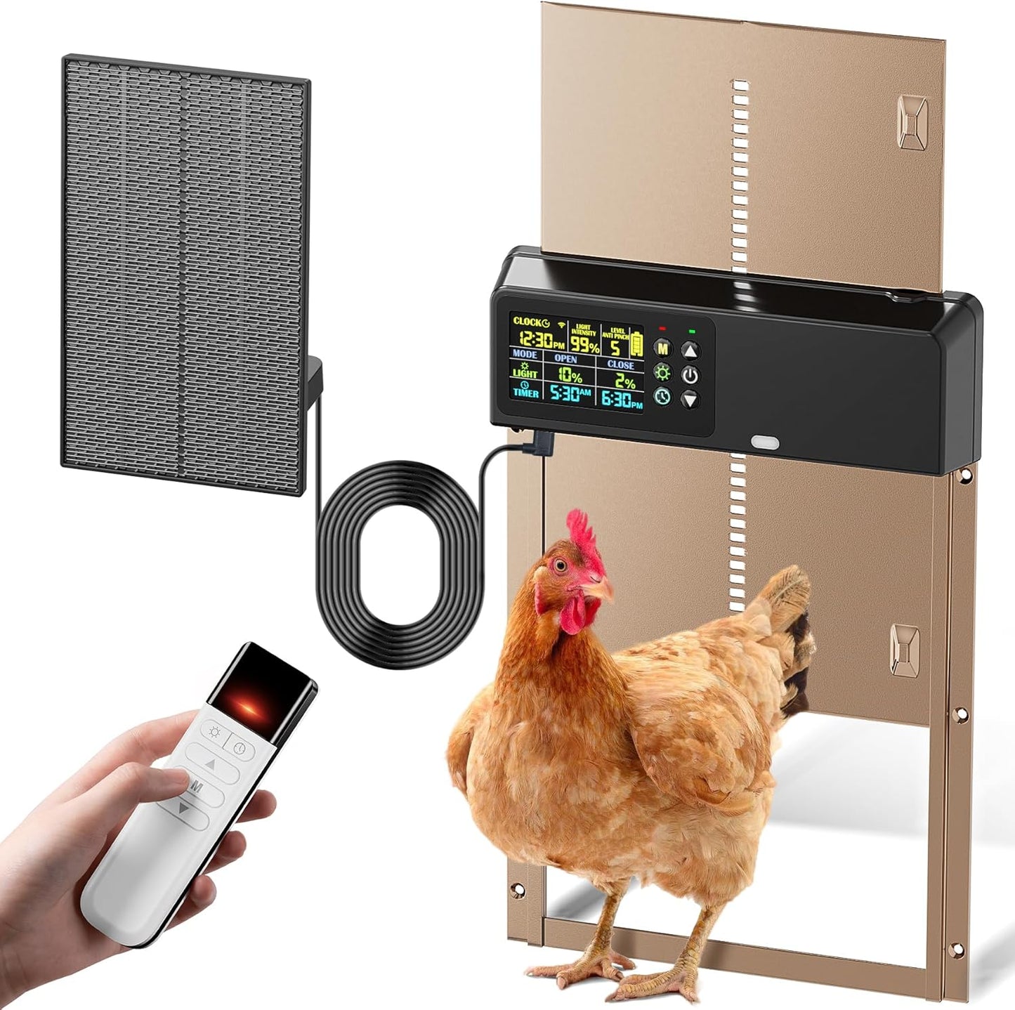 Automatic Chicken Coop Door with Solar Power and Remote Control