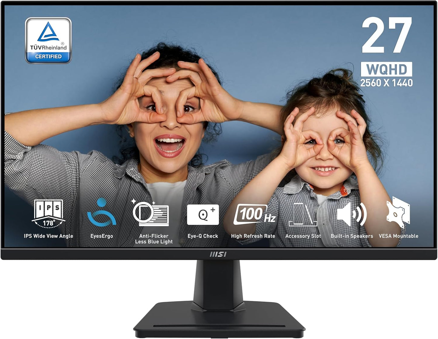 MSI PRO Office Monitor - 27 WQHD IPS, Eye-Friendly, 100Hz