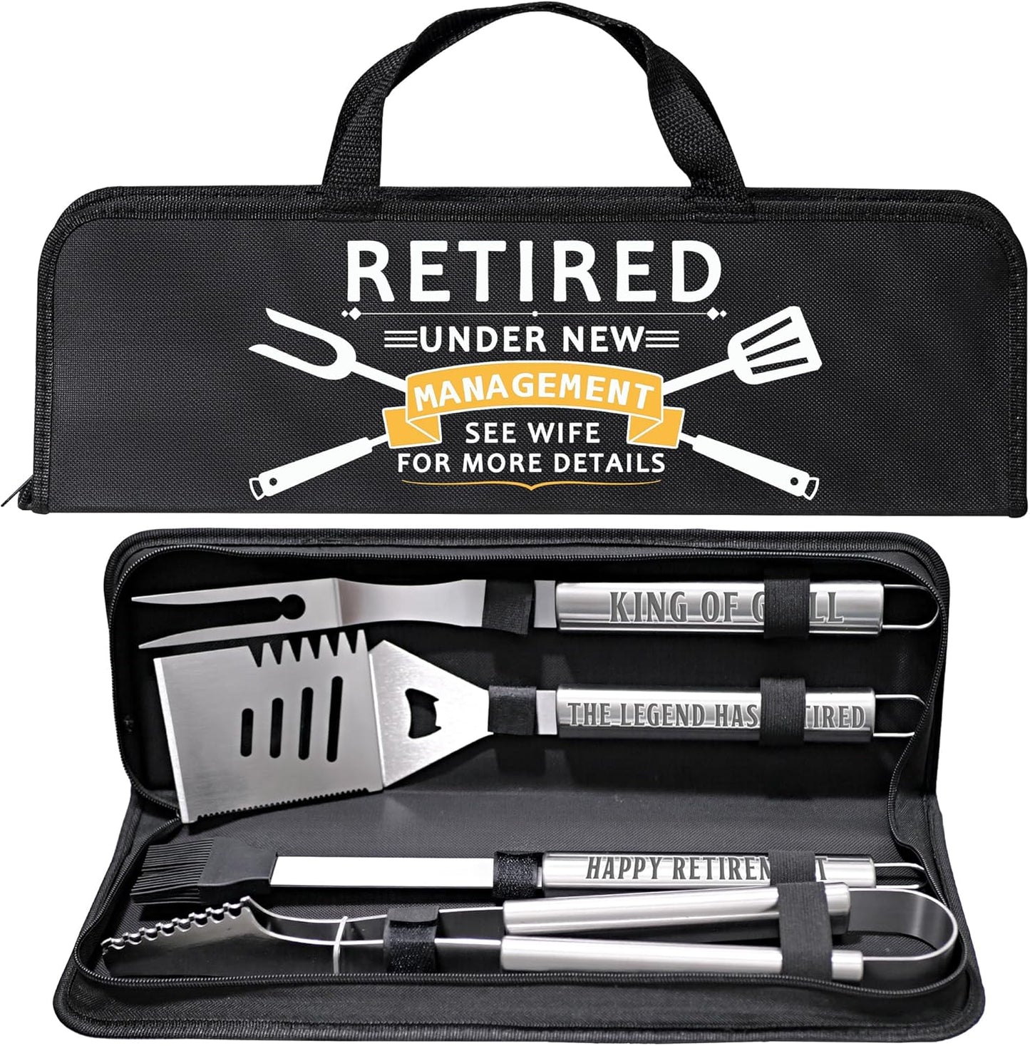 Retirement Gifts for Men - Heavy Duty Stainless Steel Grill Set