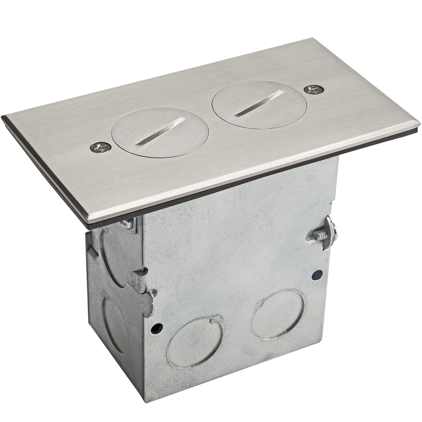 ENERLITES Screw Cap Cover Floor Box Kit for 1-Gang Outlets