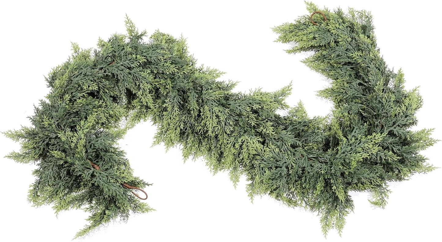6ft Real Touch Cedar Garland for Christmas Indoor Decor