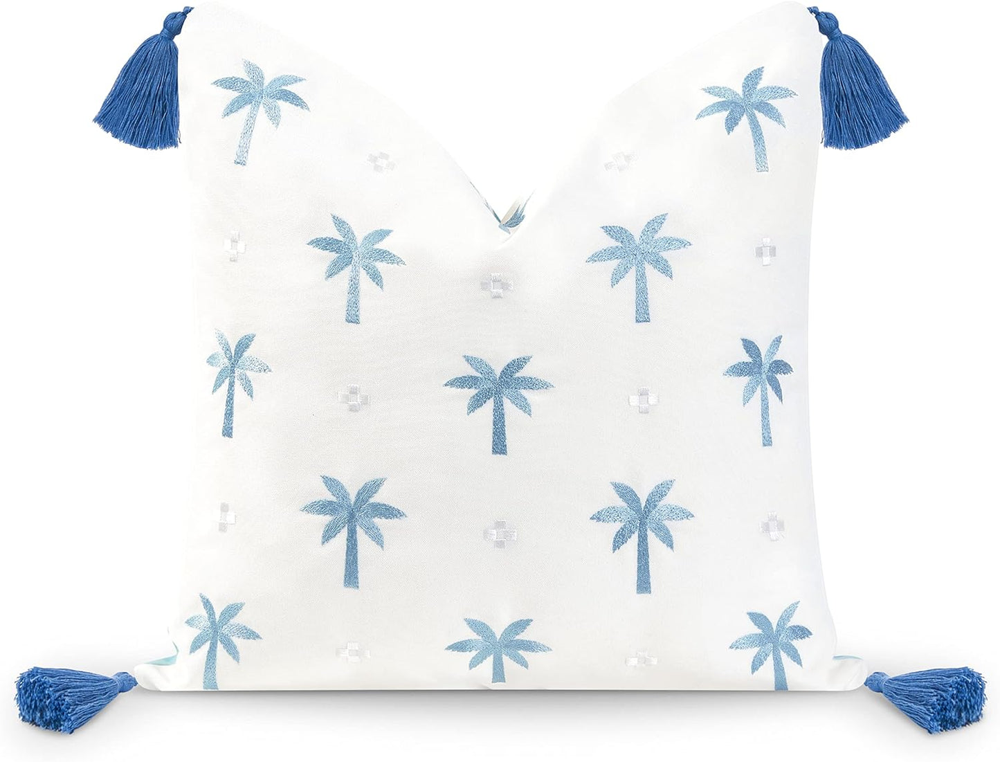 Hofdeco Premium Coastal Hampton Style Pillow Cover for Outdoors