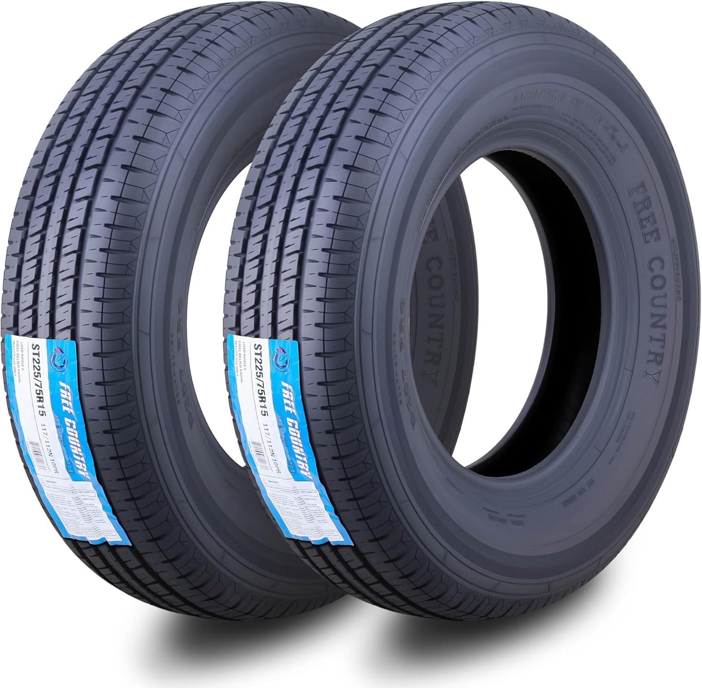 Premium Radial Trailer Tires ST 225/75R15 with Scuff Guard Feature