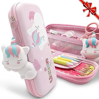 GFANSY Unicorn Pencil Case for Girls - Cute Storage Pouch