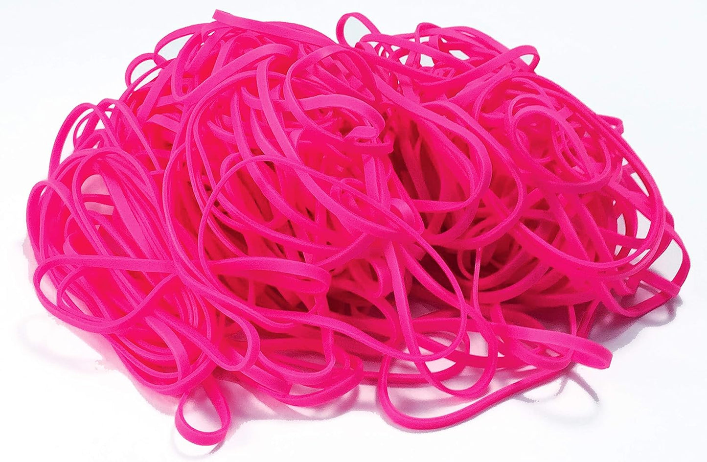 200 Hot Pink Rubber Bands - Better Office Organization