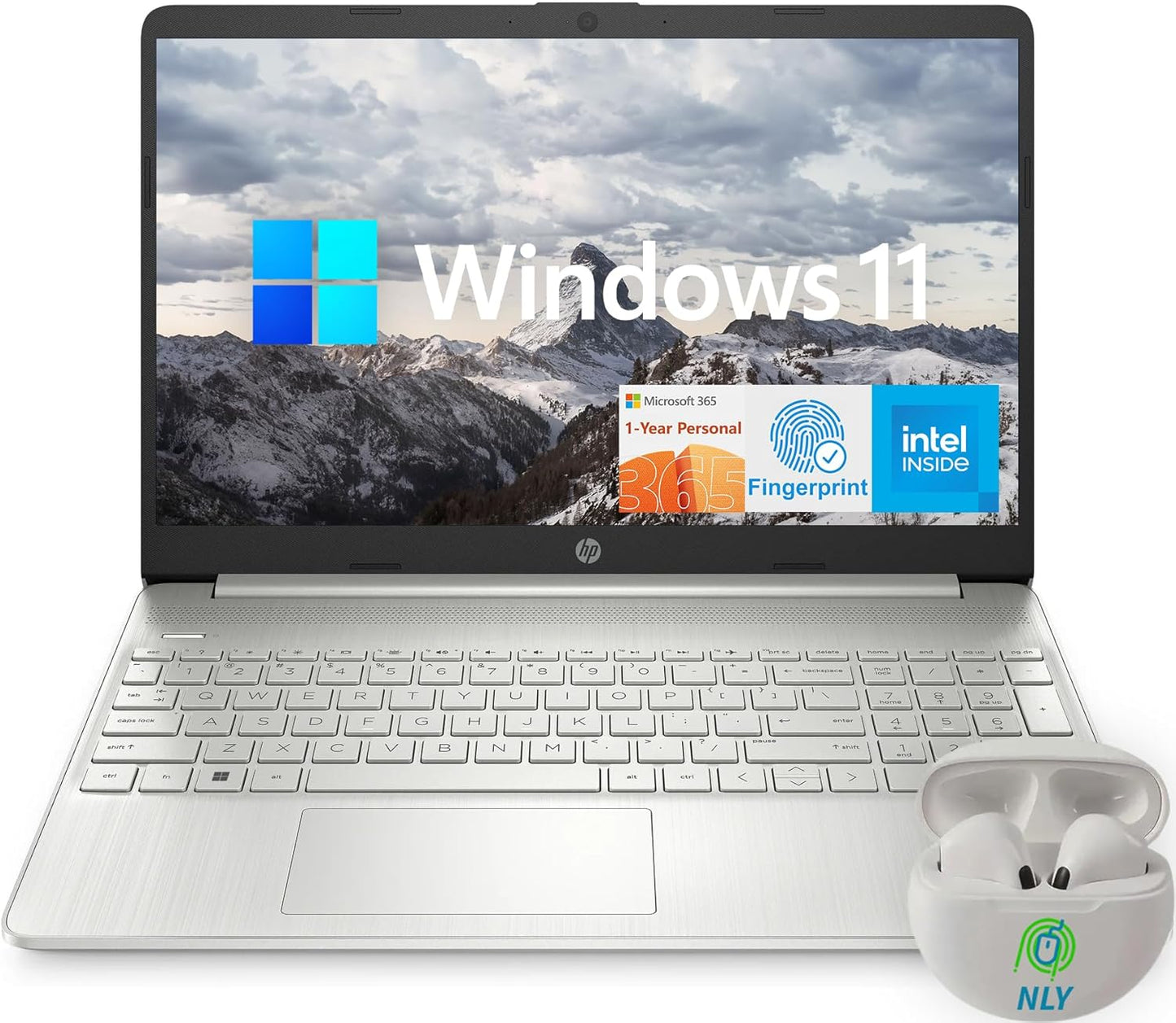 HP 15.6 Laptop: Intel Hexa-Core, 16GB RAM, 1TB SSD, Windows 11 & Office 365