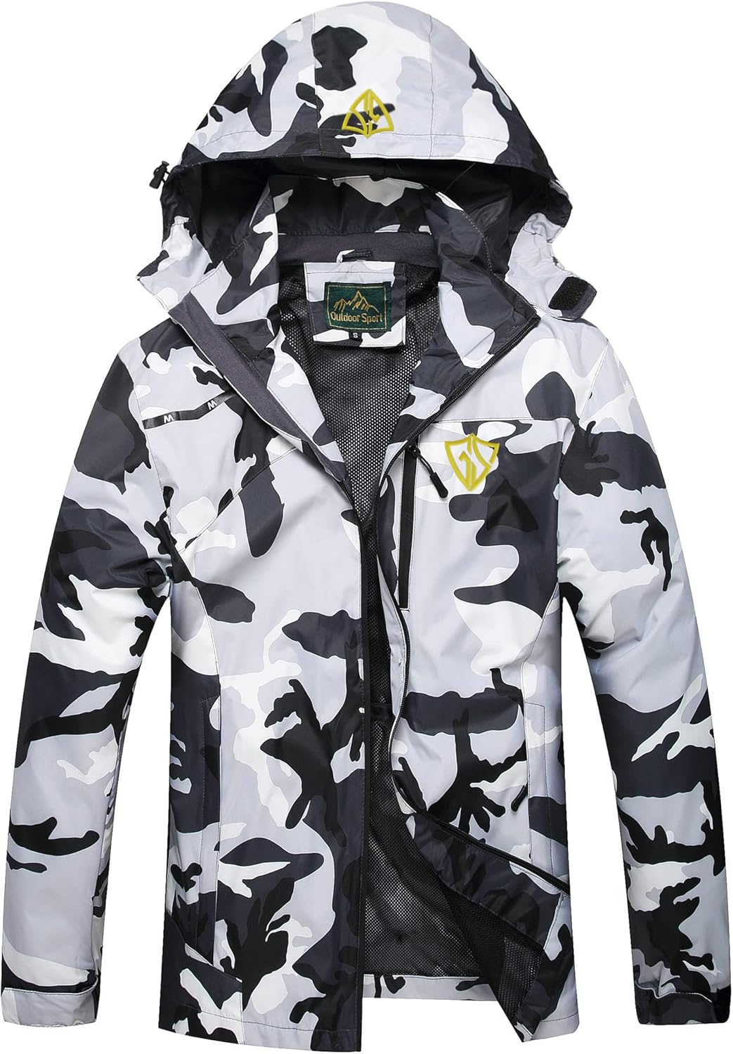 GIISAM Mens Windproof Jacket Lightweight Raincoat for Outdoor Use