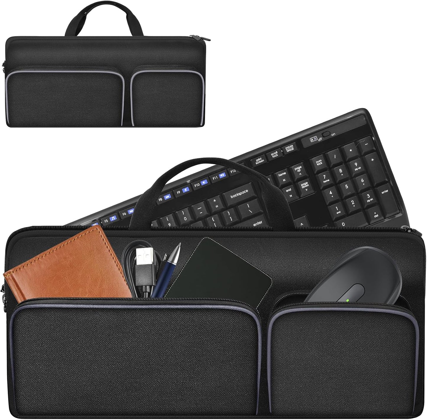 Keyboard Travel Case with Mouse Pocket - Tamnqin