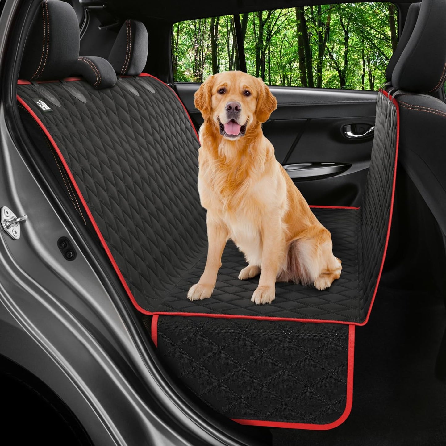 Dog Car Seat Cover for Back Seat - Waterproof Hammock Style