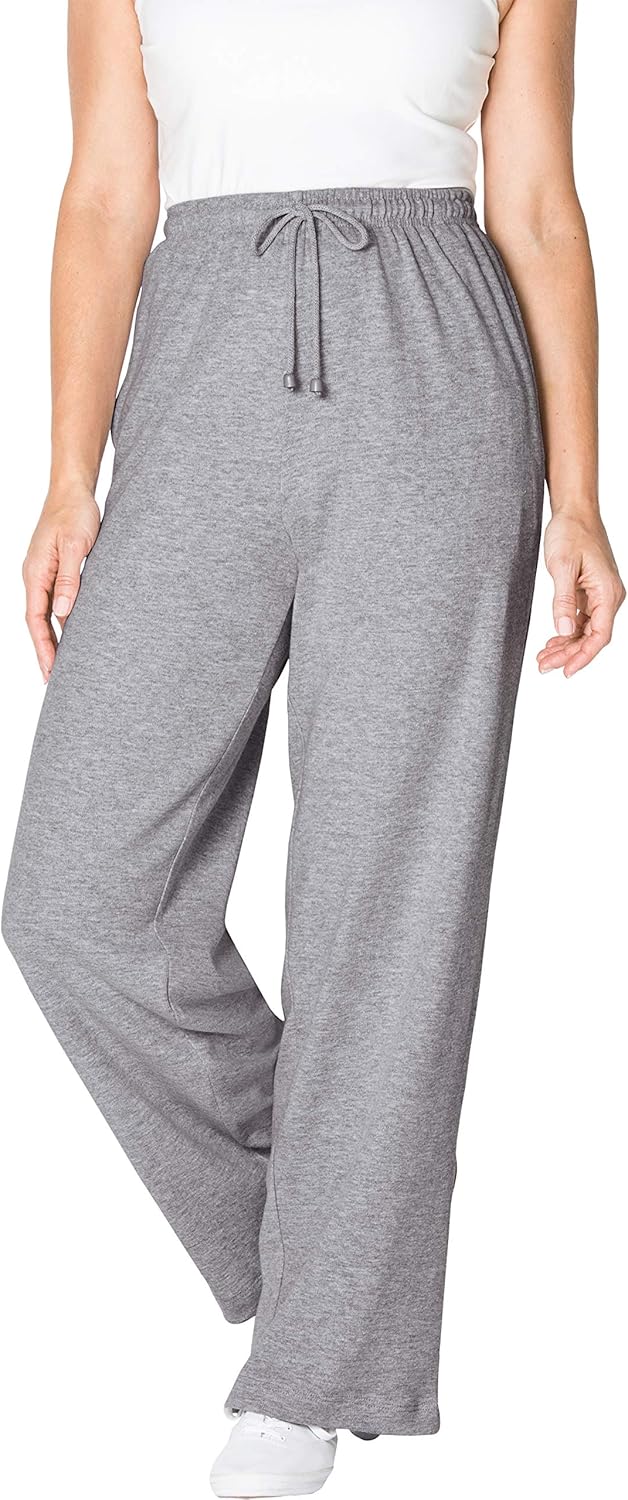 Plus Size Sport Knit Straight-Leg Pull-On Pants for Women