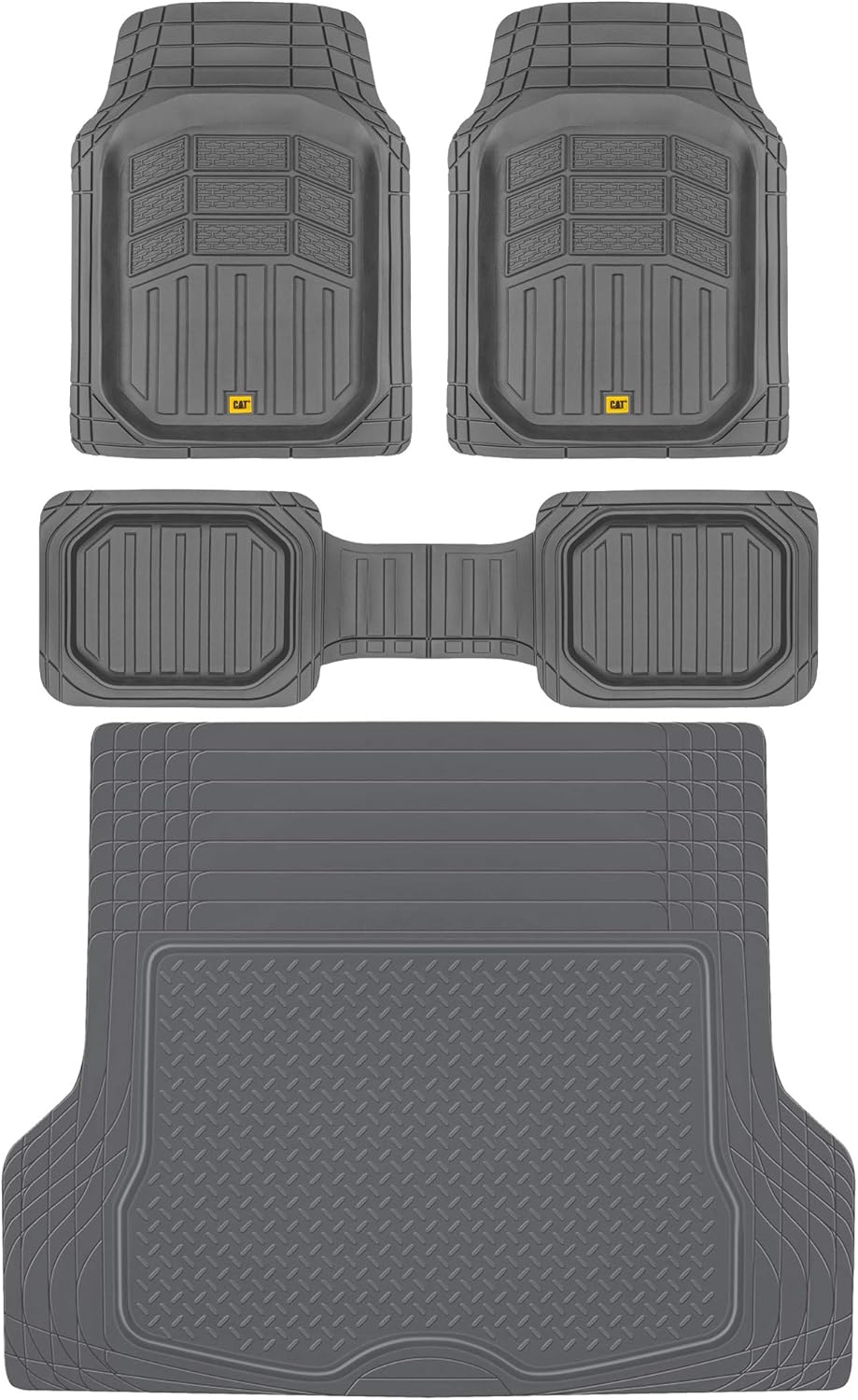 BDK Cat CAMT-9013 Heavy Duty Rubber Car Floor Mats Set