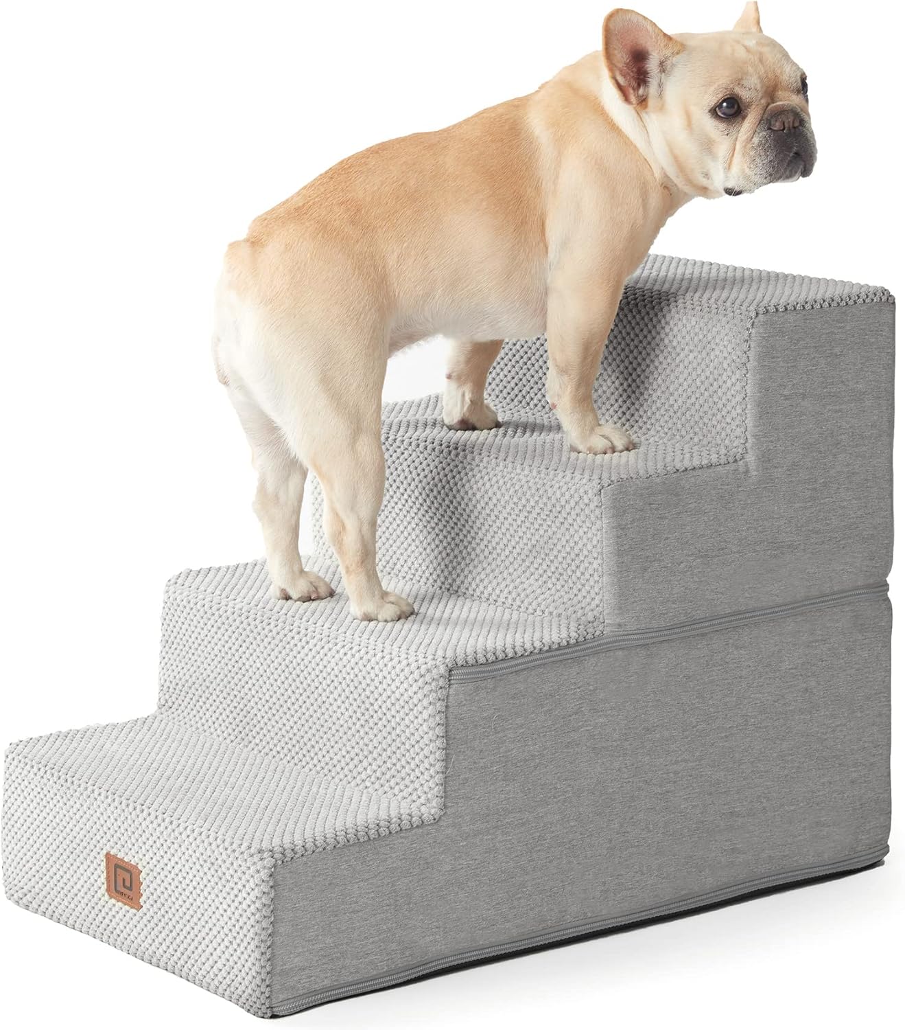 EHEYCIGA Dog Stairs for Bed - 4-Step Pet Steps for Small Dogs