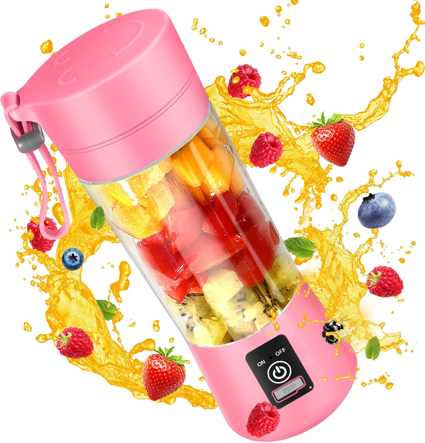 Powerful 6-Blade Portable Juicer - On-The-Go Blend