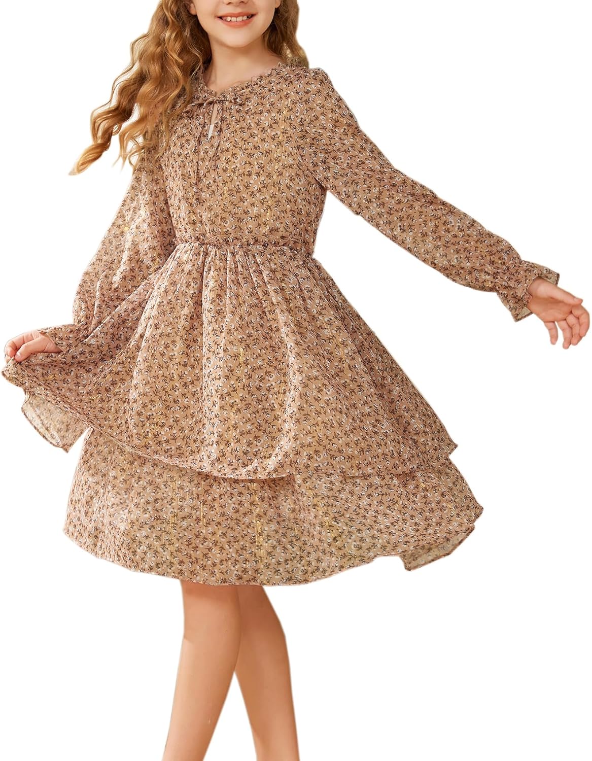 GRACE KARIN Girls Fall Long Sleeve Dress for Parties and Holidays