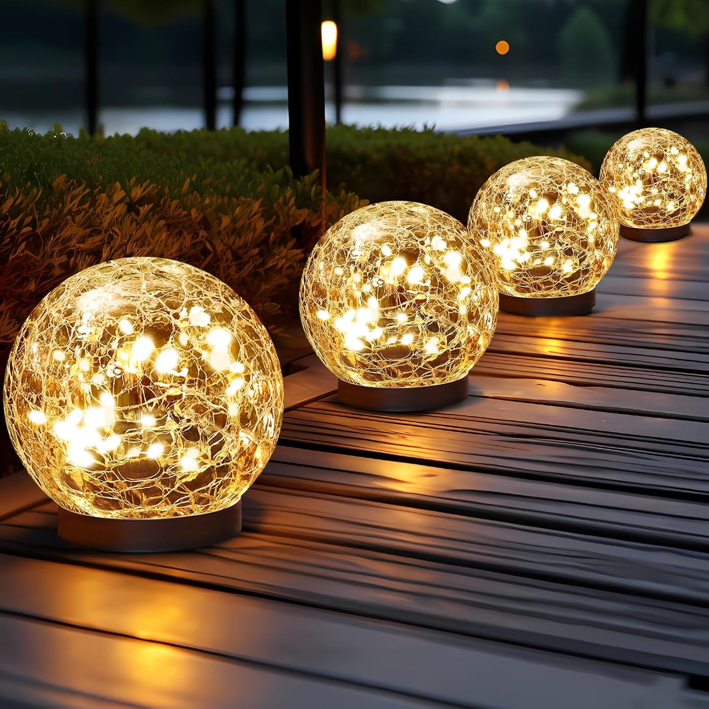 Solar Globe Lights Outdoor Waterproof for Garden and Patio Decor