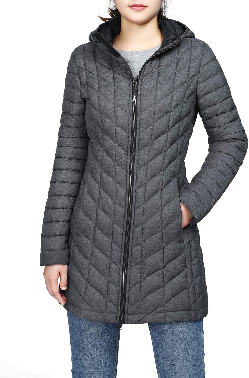 Outdoor Ventures Women's Maryan Hooded Ultra Lightweight Puffer Coat