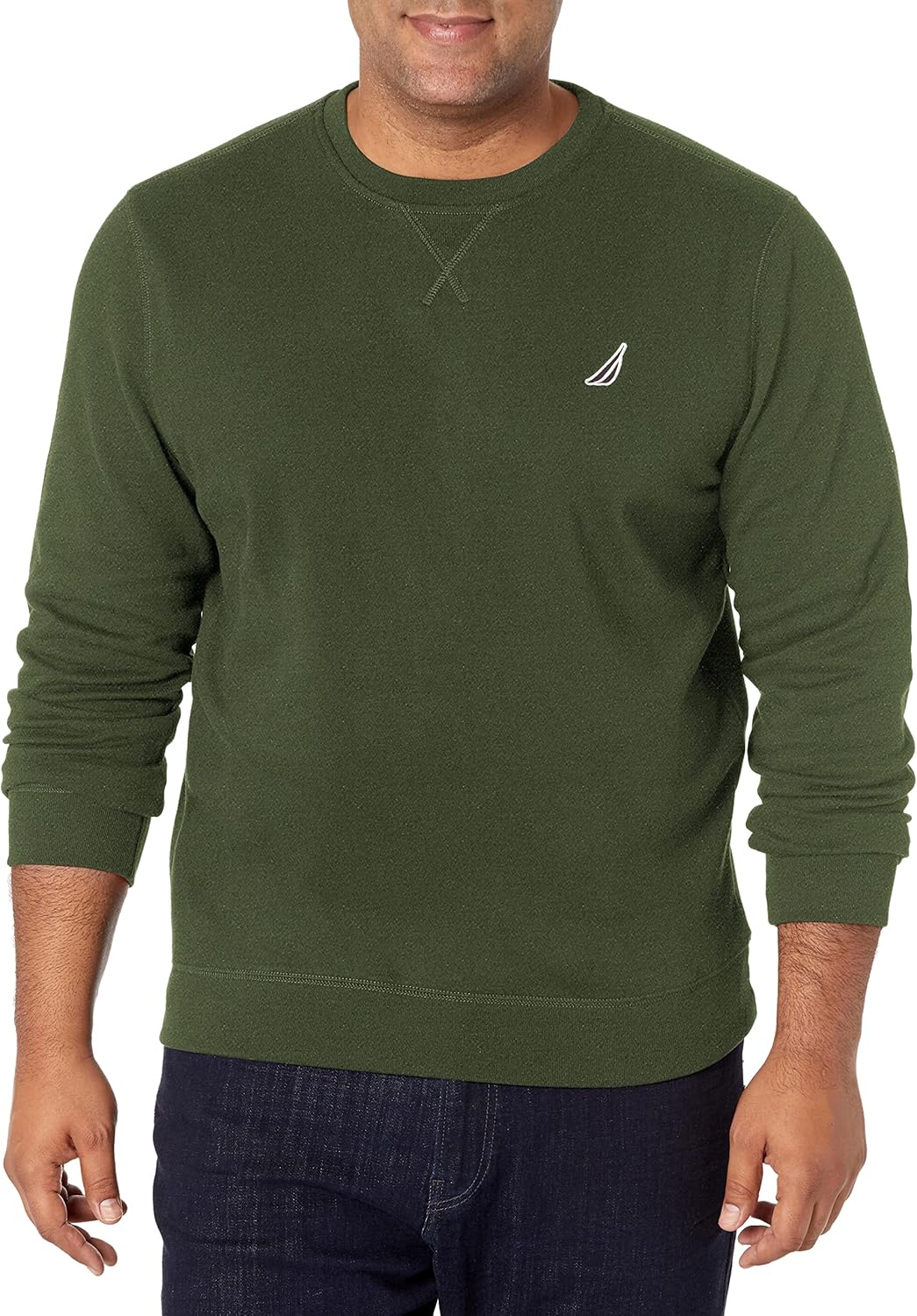 Nautica mens Basic Crew Neck Fleece Sweatshirt for Comfort