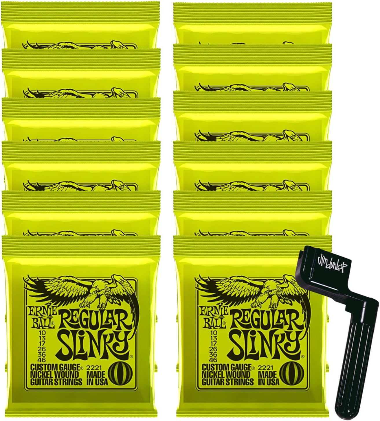 12 Sets of Ernie Ball Nickel Regular Slinky Electric Strings