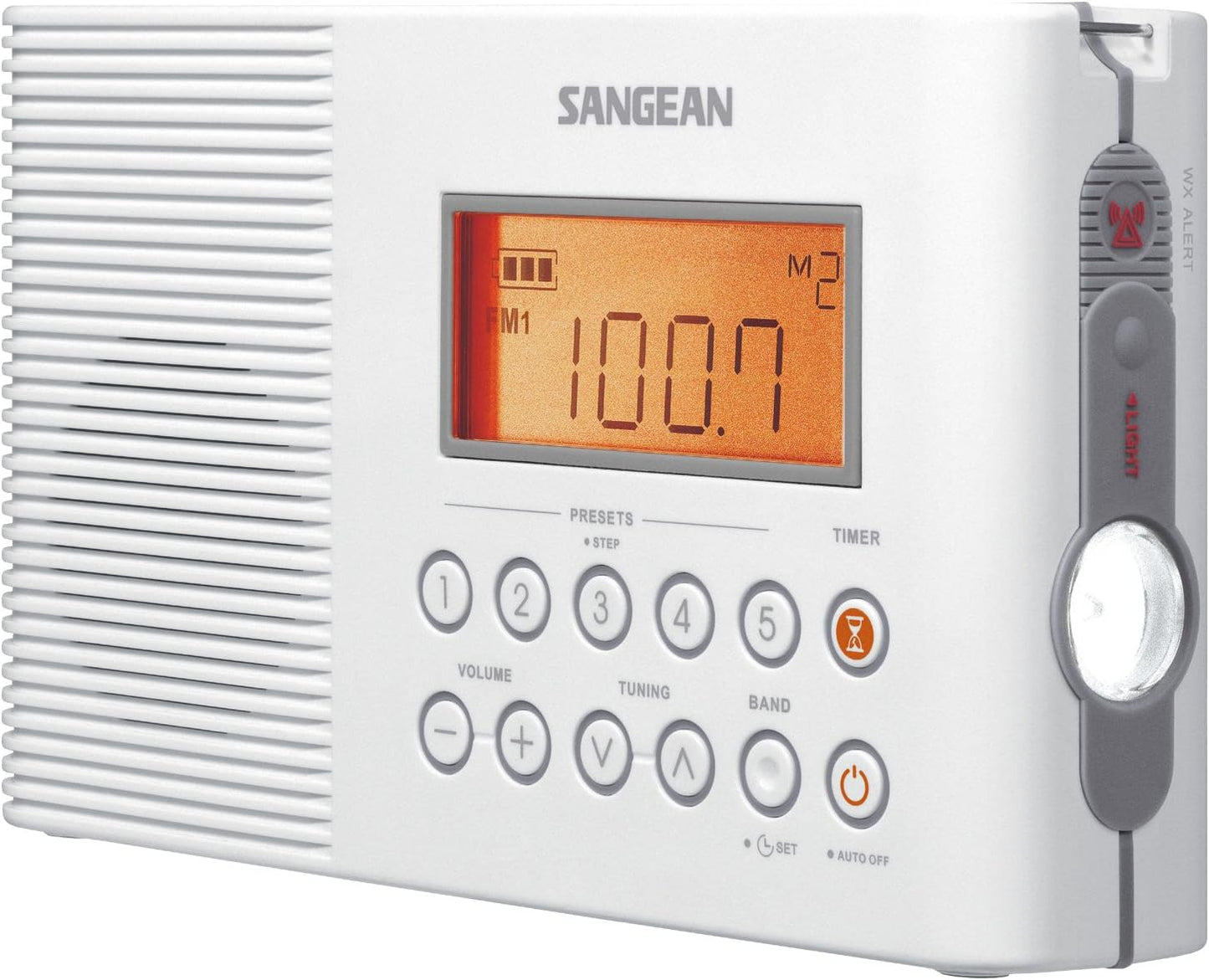 Sangean H201 Shower Radio Waterproof AM/FM with Weather Alerts