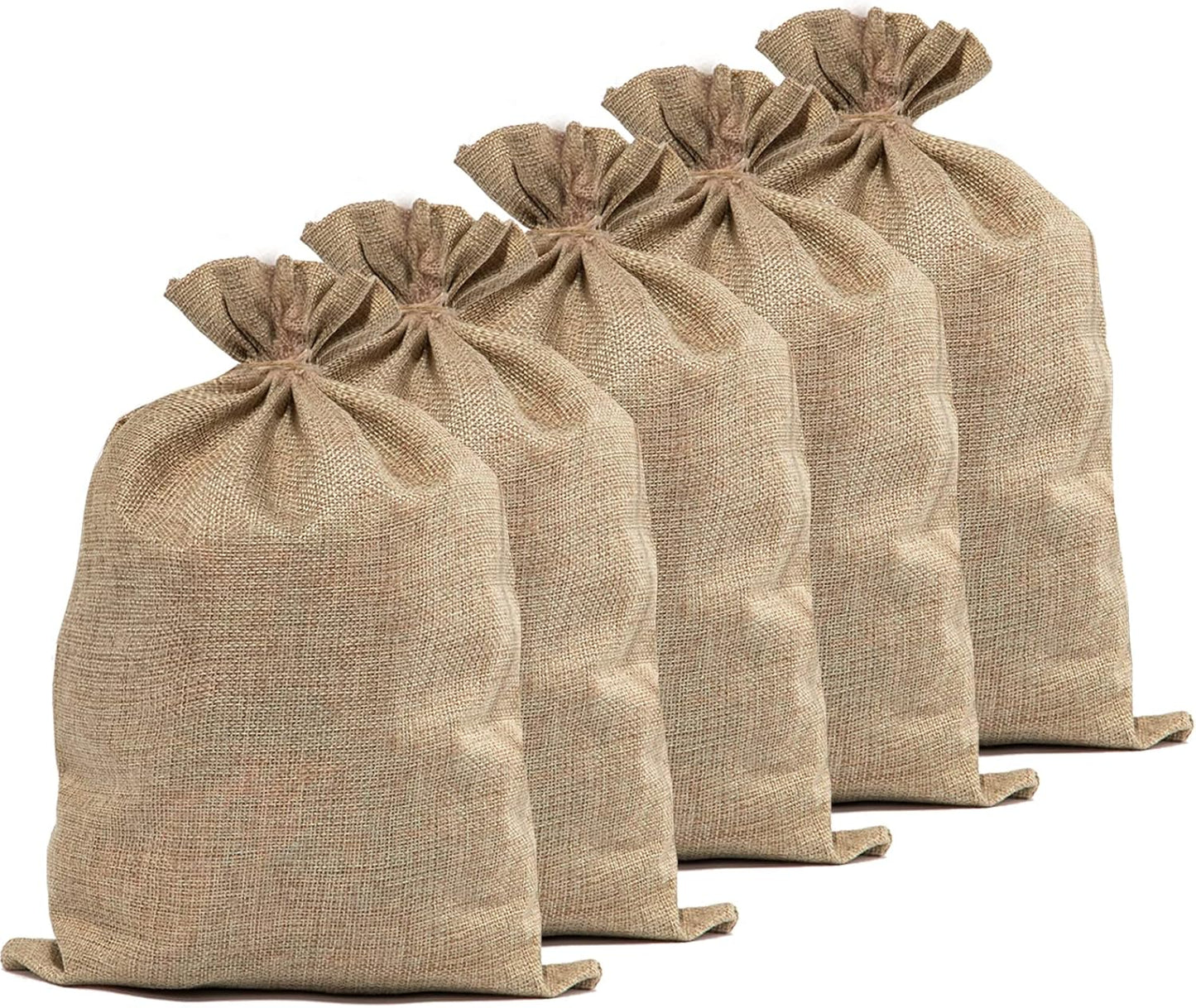 5PCS Large Burlap Bags for Gardening and Food Storage Needs