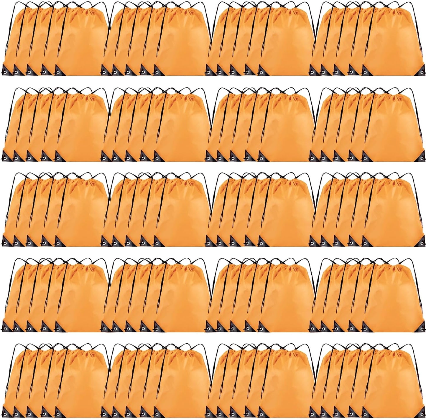 100 Pieces Drawstring Backpack Bulk Cinch Sackpack for Events
