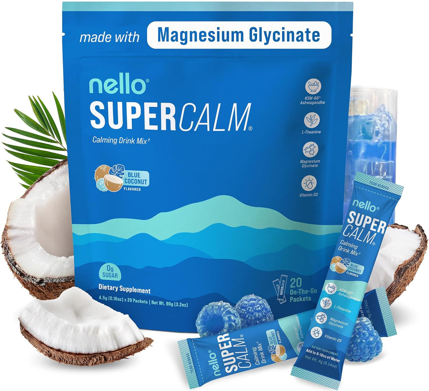 Supercalm Powdered Drink Mix for Relaxation and Focus