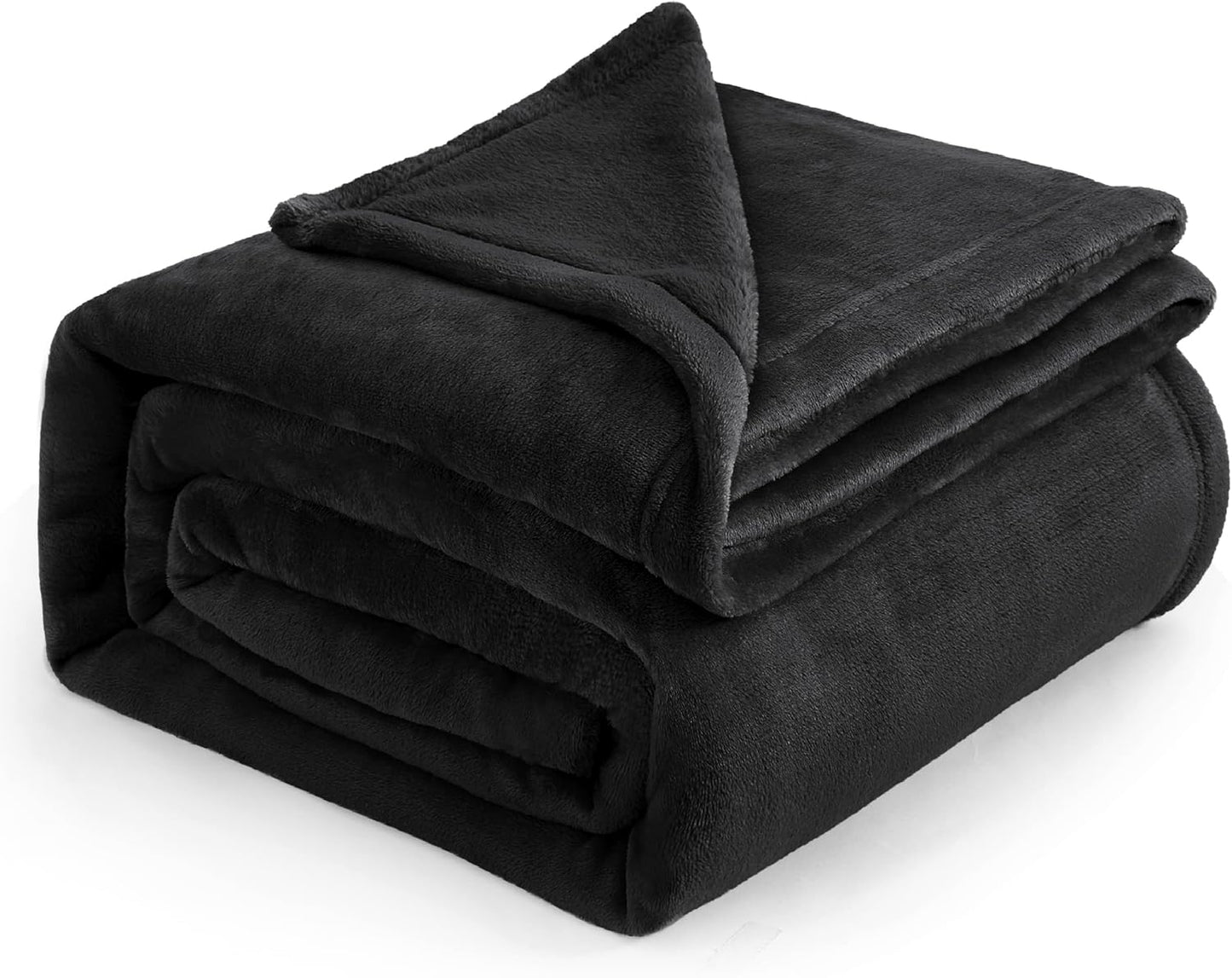 Bedsure GentleSoft Fleece Blanket for Cozy Comfort in Black