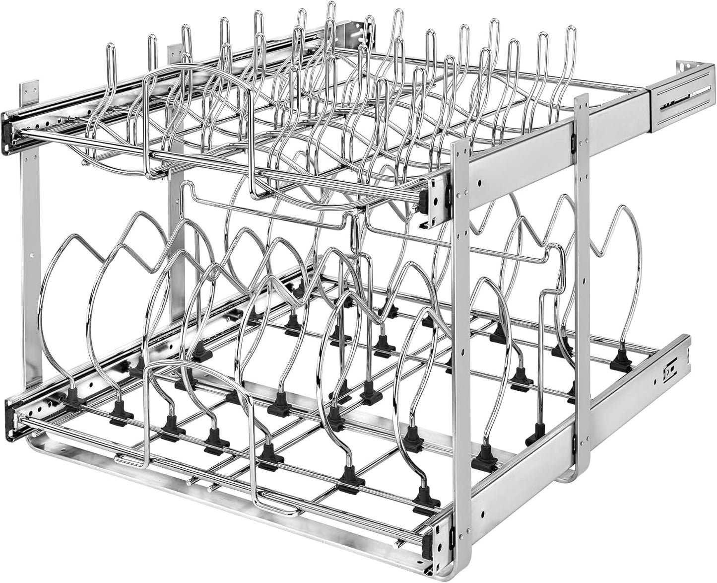 Rev-A-Shelf 2-Tier Kitchen Cabinet Pullout Organizer for Cookware