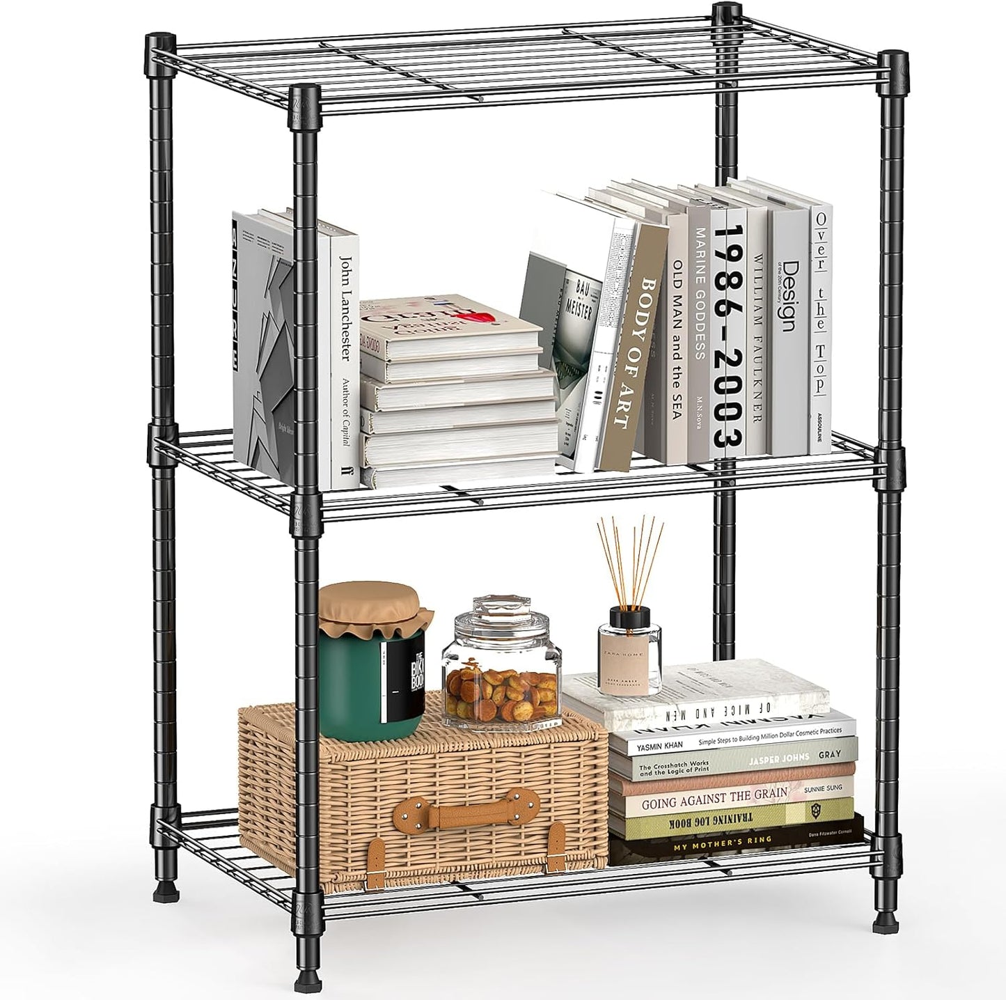 Strong & Spacious Steel Utility Rack - MZG 3-Tier Shelving