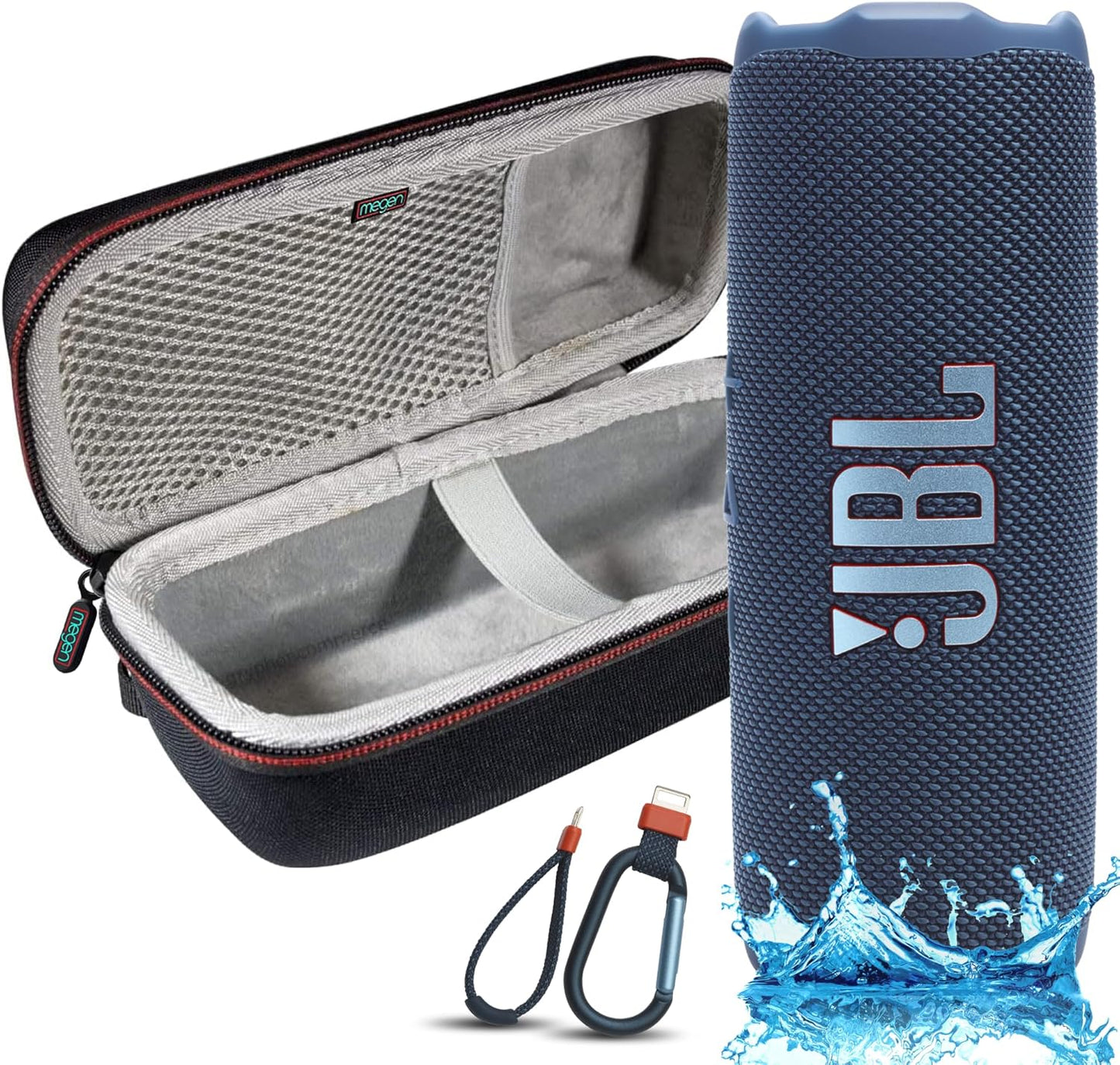 JBL Flip 7 Portable Bluetooth Speaker with Megen Case Protection