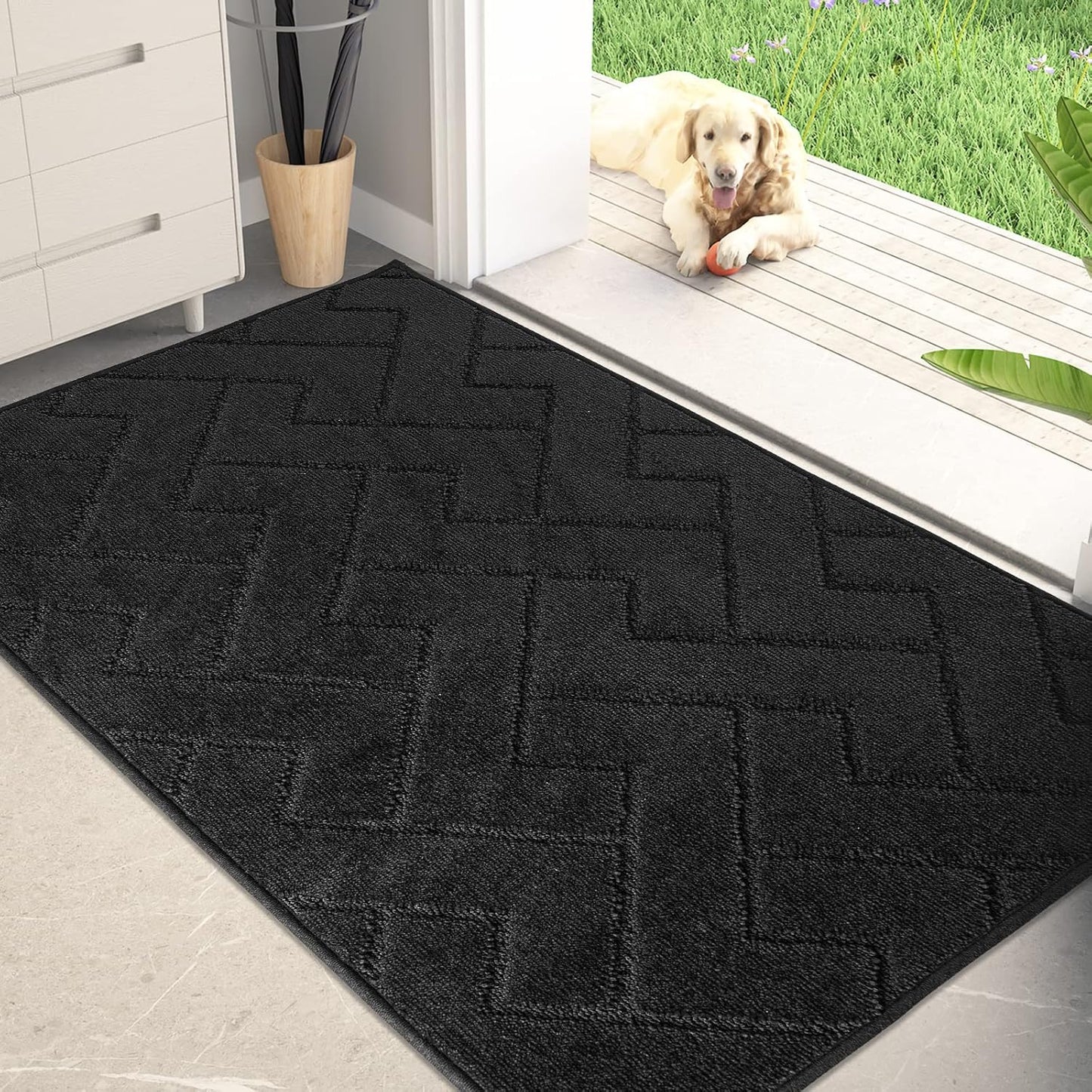 PURRUGS Dirt Trapping Door Mat - Non-Slip & Machine Washable