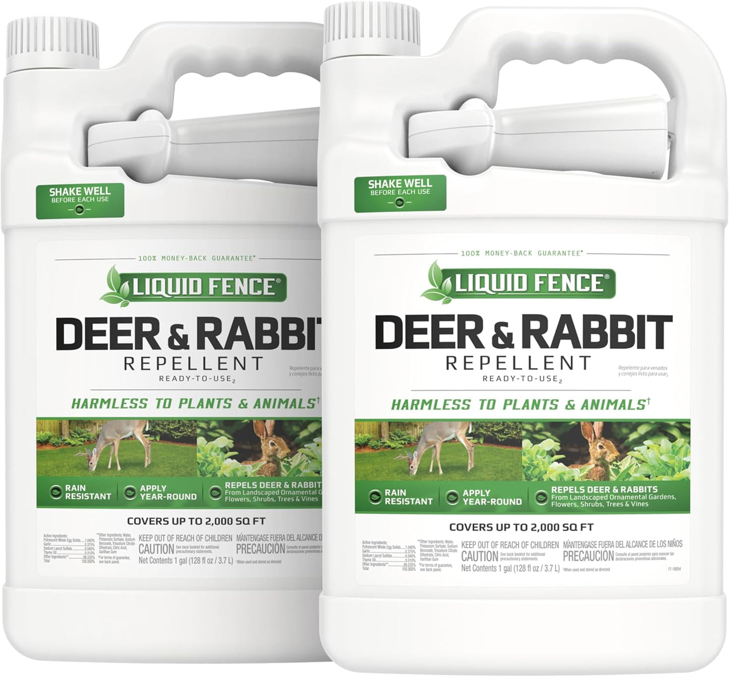 Liquid Fence Deer And Rabbit Repellent 1 Gallon 2 Pack