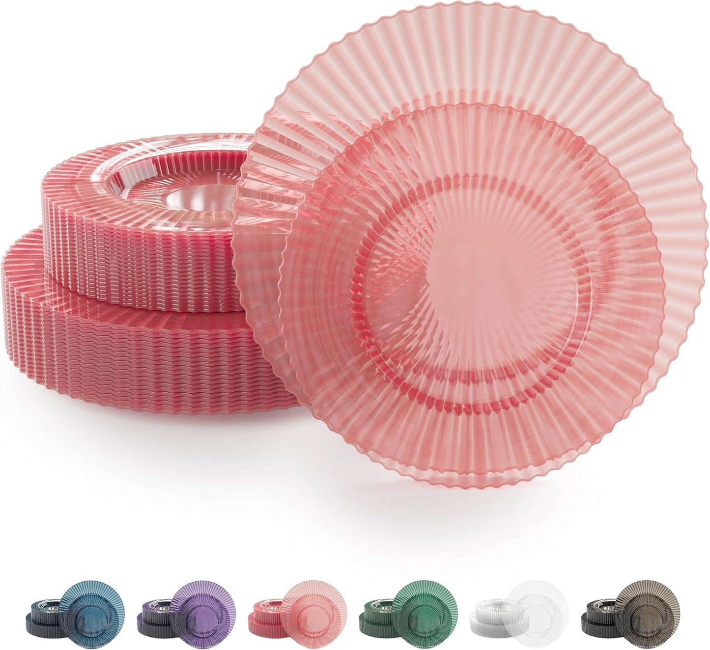Exquisite 40 Piece Plastic Disposable Plates Set for 20 Guests