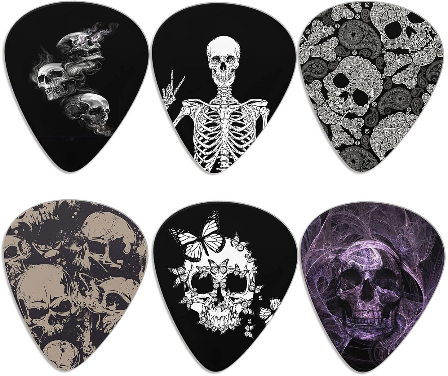Skull Guitar Picks Set for Heavy Playing