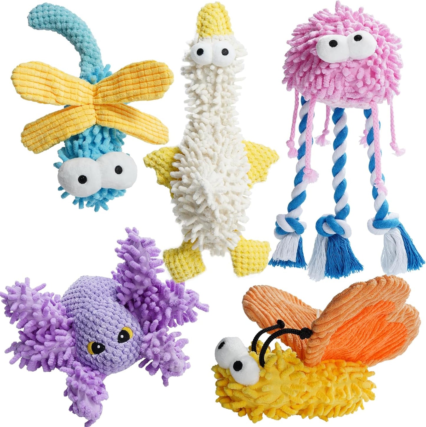Nocciola Dog Toys for Small to Large Breeds - Plush Chew Toys