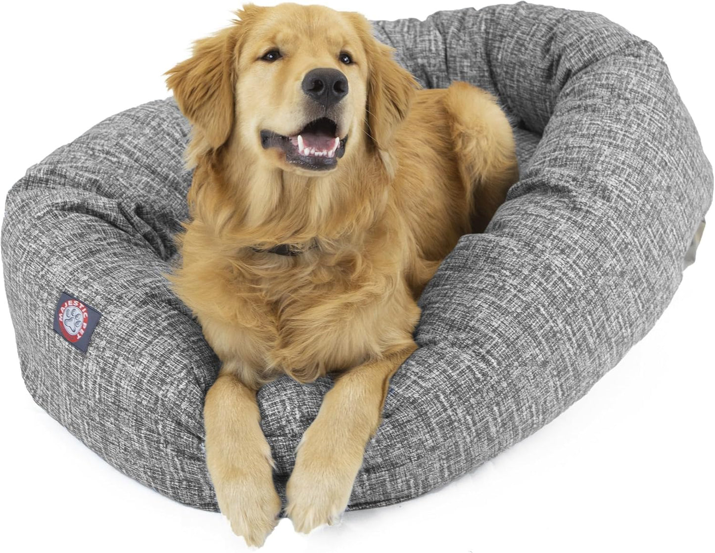 Majestic Pet 24 Inch Bagel Calming Dog Bed for Cozy Comfort