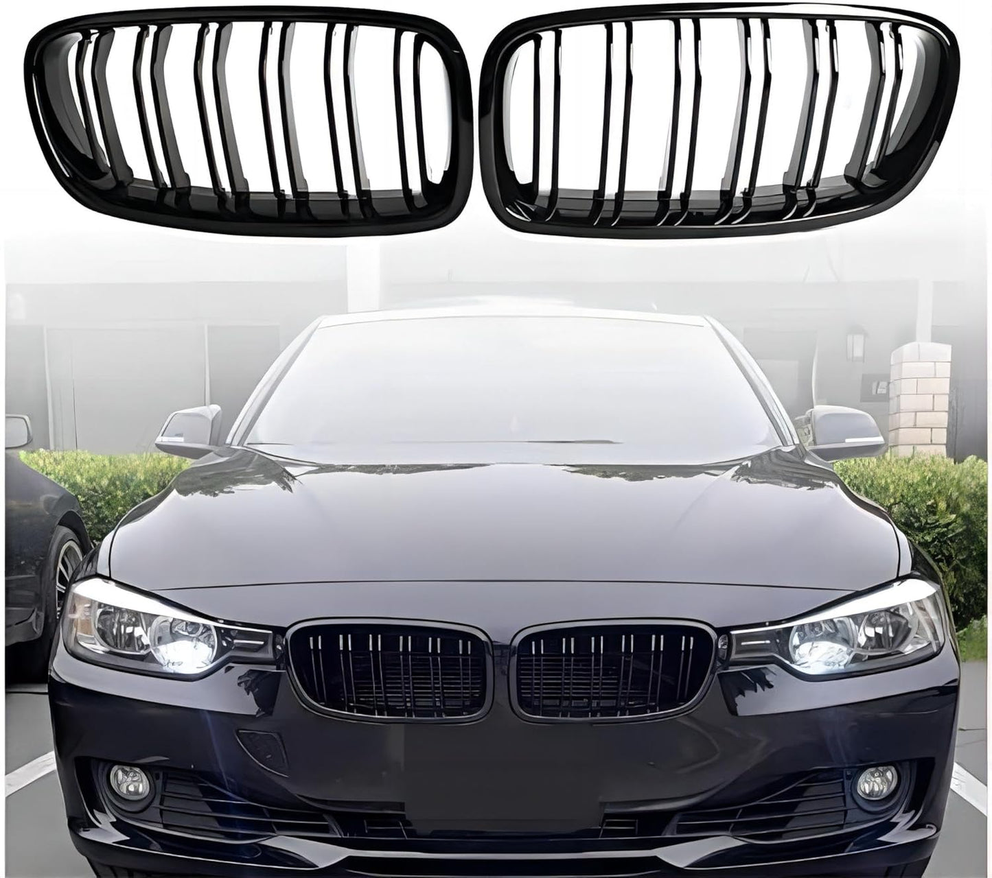 F30 Grill - Gloss Black Kidney Grille for BMW 3 Series 2012-2018
