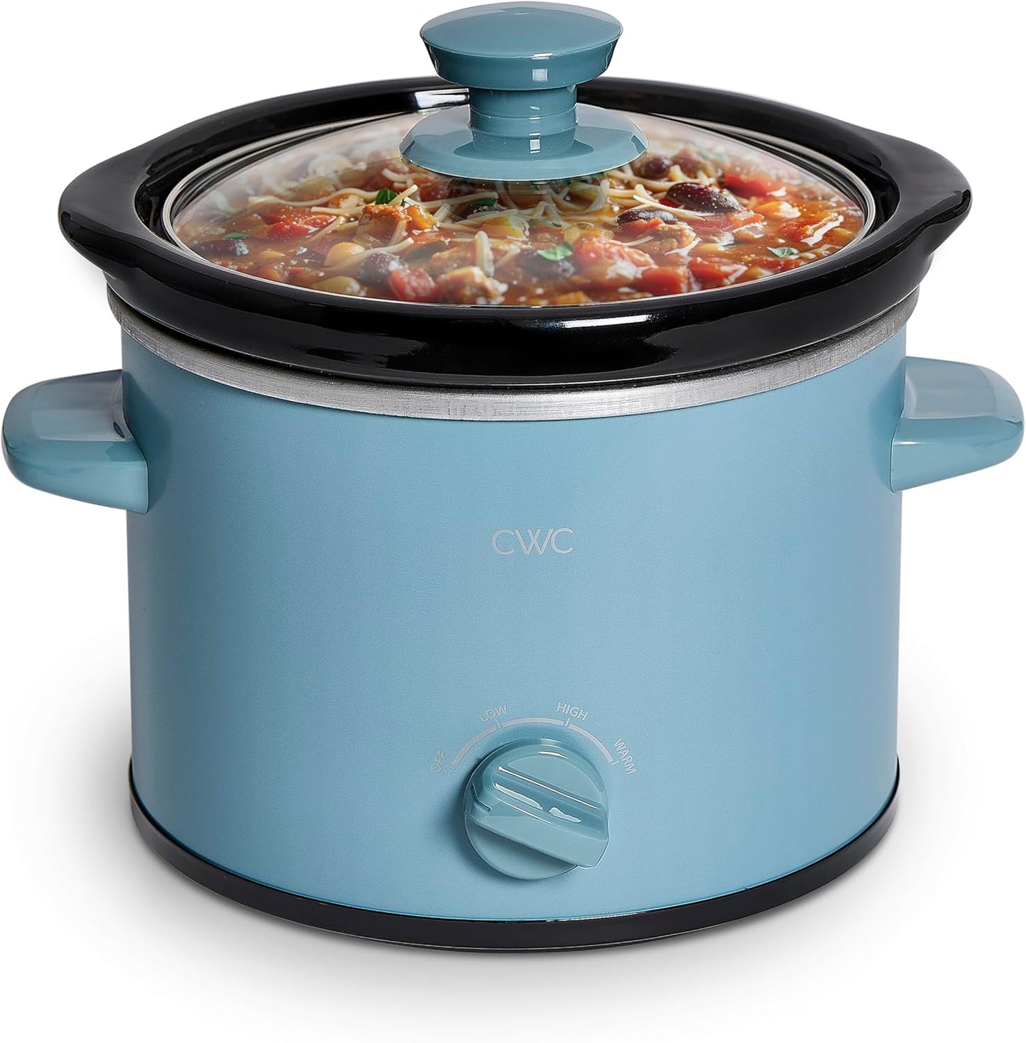 Compact 2QT Mini Electric Round Slow Cooker for Easy Meals